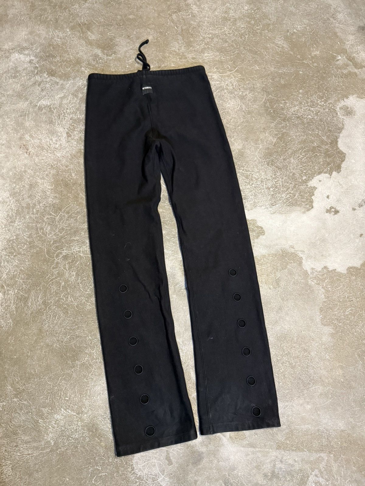 Vetements Vetements Black Snap Button Track Pants Size 24" / US 00 / IT 34 - 2 Thumbnail