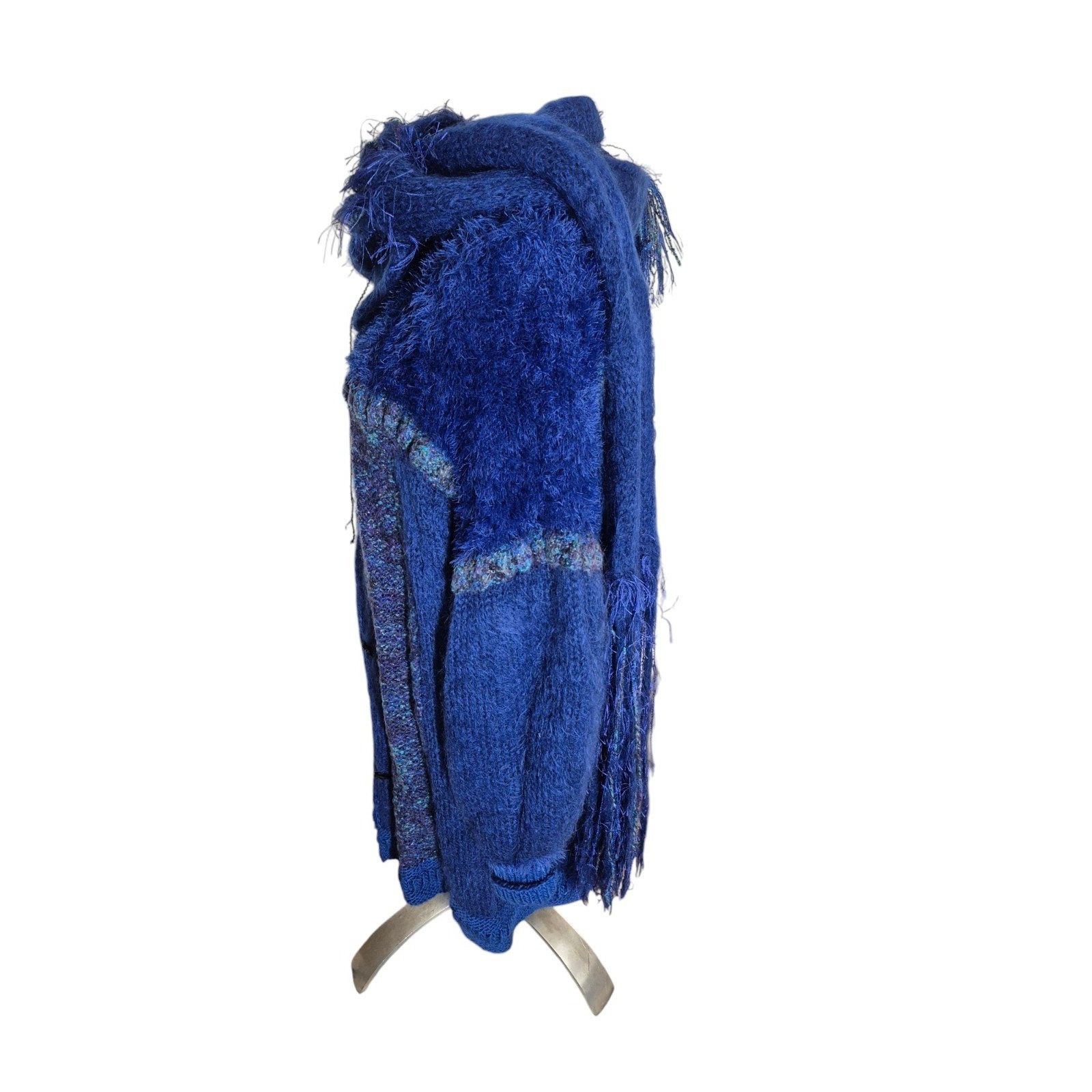 Handmade Vintage Handmade Wool Mohair Sweater Coatigan & Matching Sca Size ONE SIZE - 4 Thumbnail