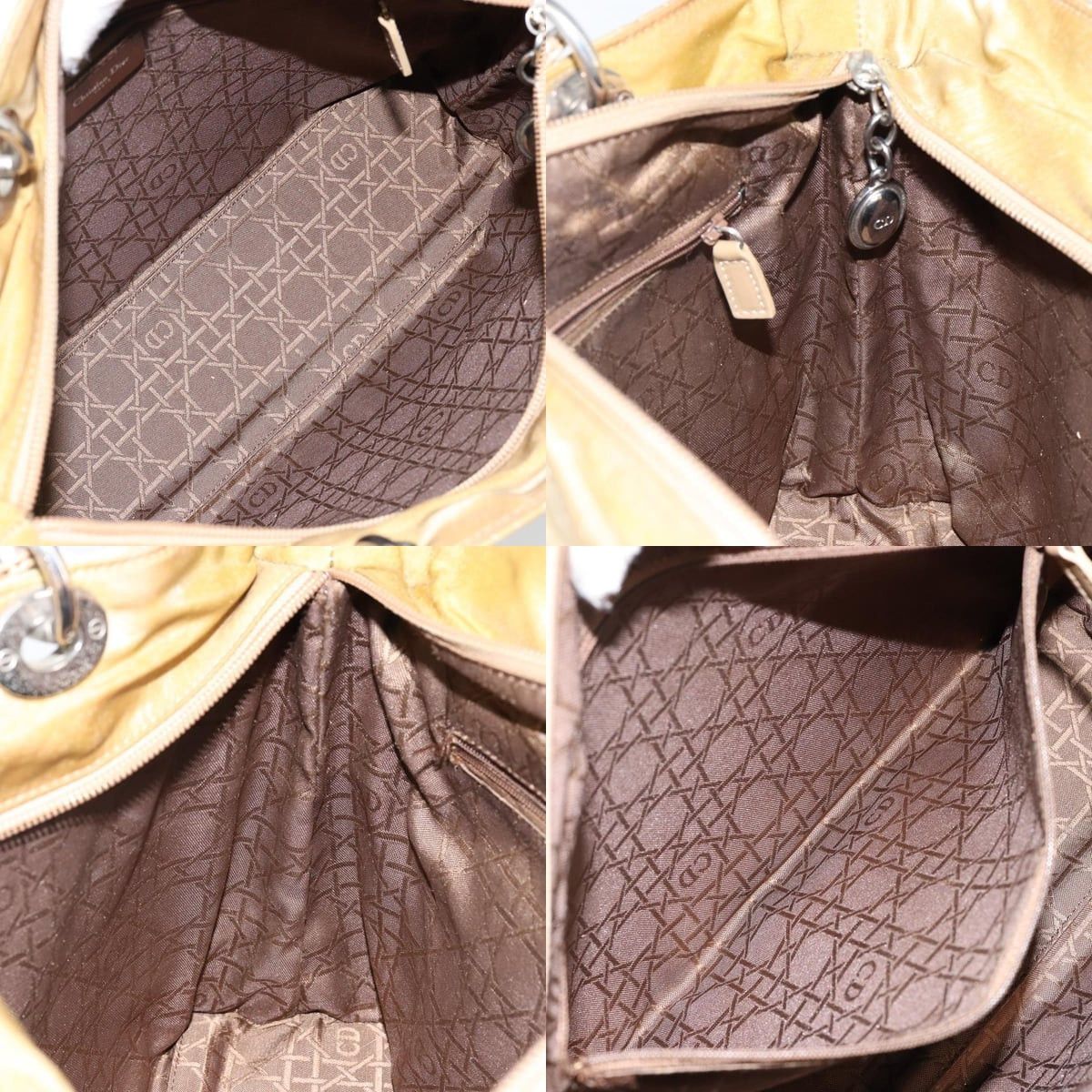 Dior DIOR Canage Hand Bag Nylon Beige Silver Size ONE SIZE - 12 Thumbnail
