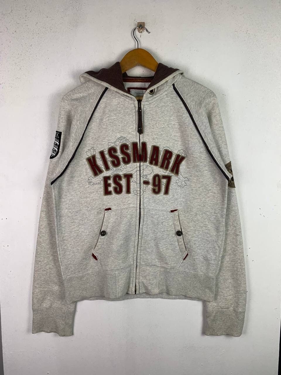 Japanese Brand Vintage Kissmark Hoodie Zipper Sweater Size US L / EU 52-54 / 3 - 1 Thumbnail