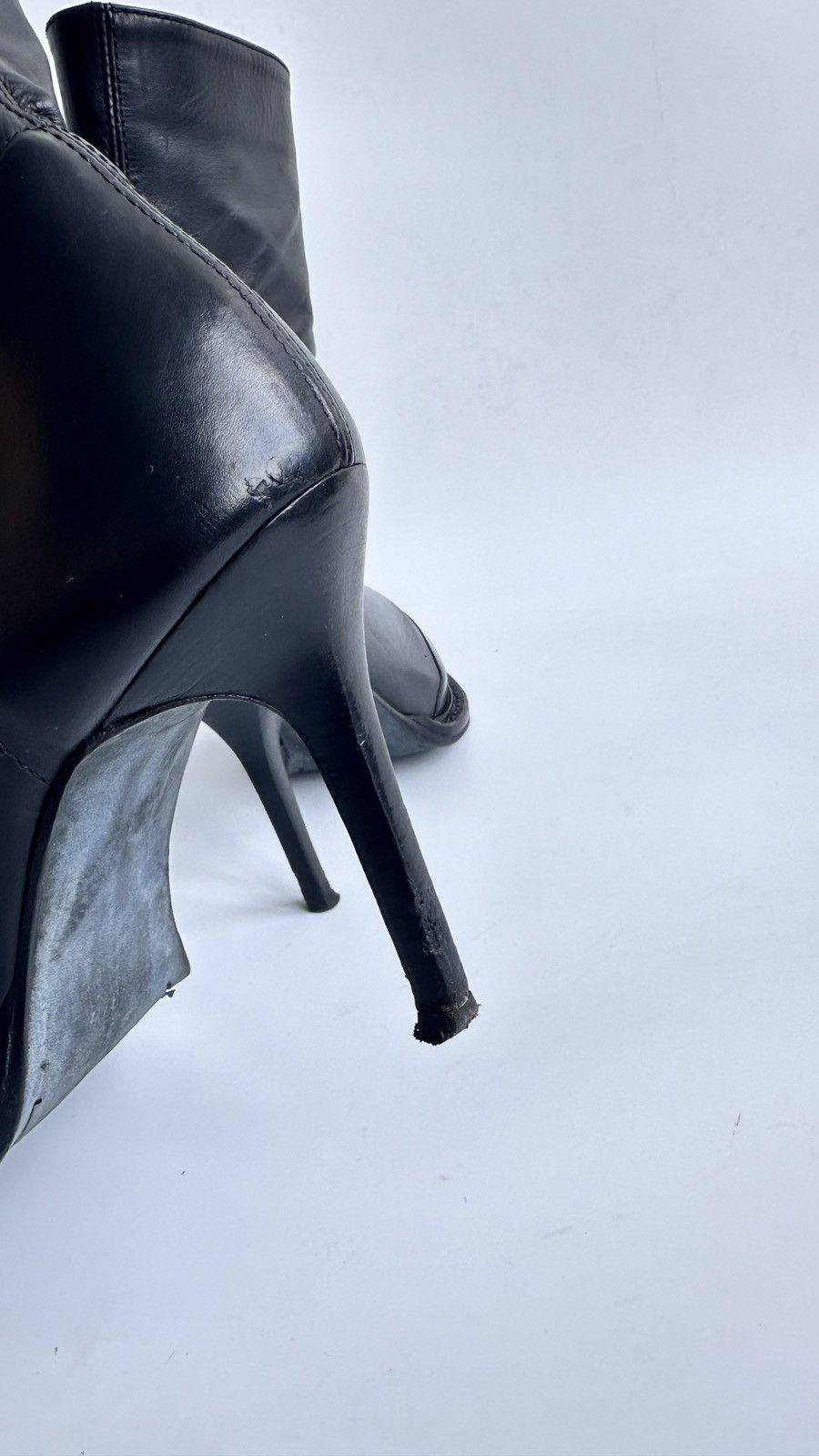 Ann Demeulemeester Ann Demeulemeester Leather High Heel Boots Archive Goth Size US 7.5 / IT 37.5 - 8 Thumbnail