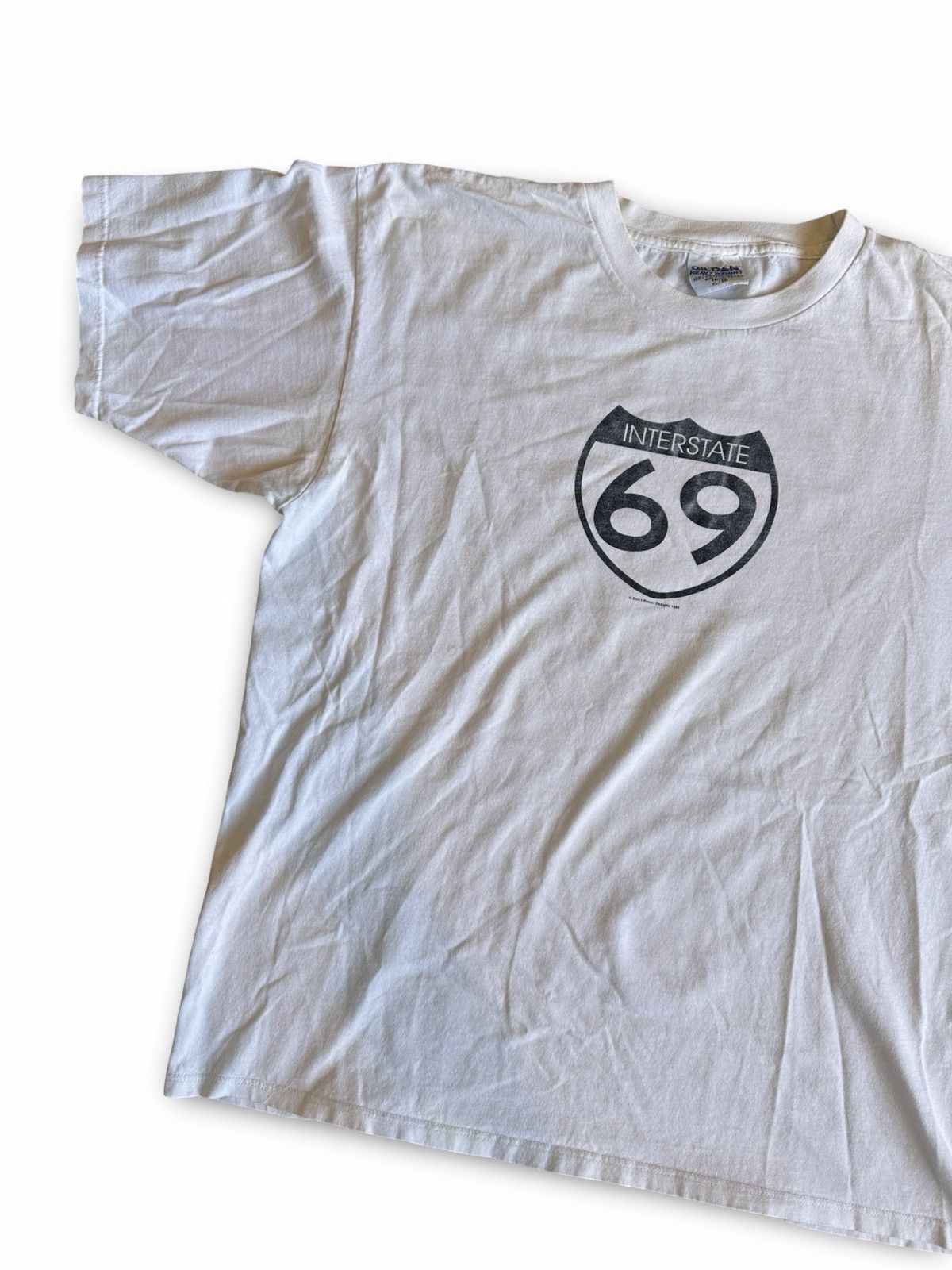 Vintage White X-Large vintage Interstate 69 T-Shirt Size US XL / EU 56 / 4 - 2 Thumbnail