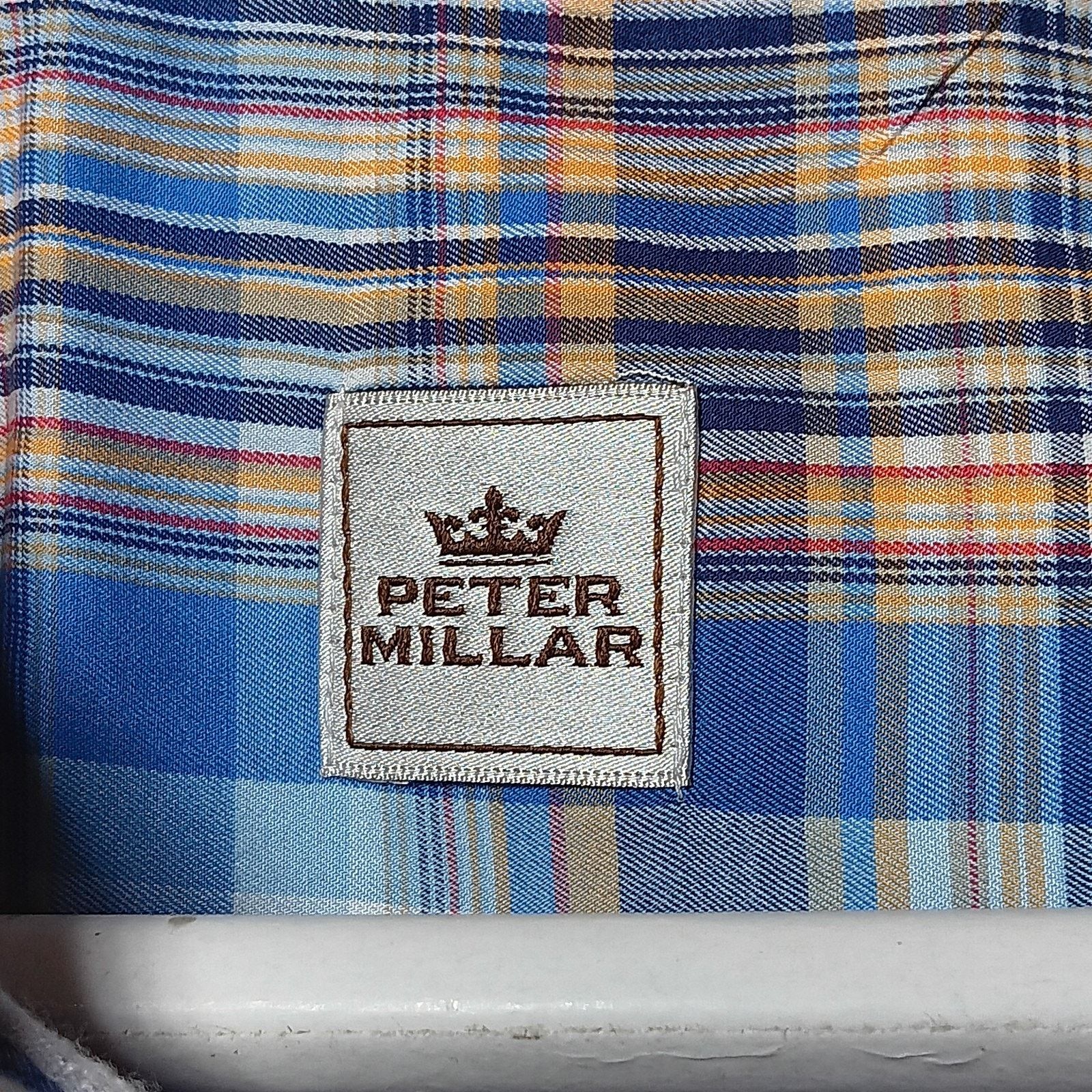 Peter Millar Peter Millar Mens Button Down Shirt XL Plaid Classic Fit Size US XL / EU 56 / 4 - 3 Thumbnail