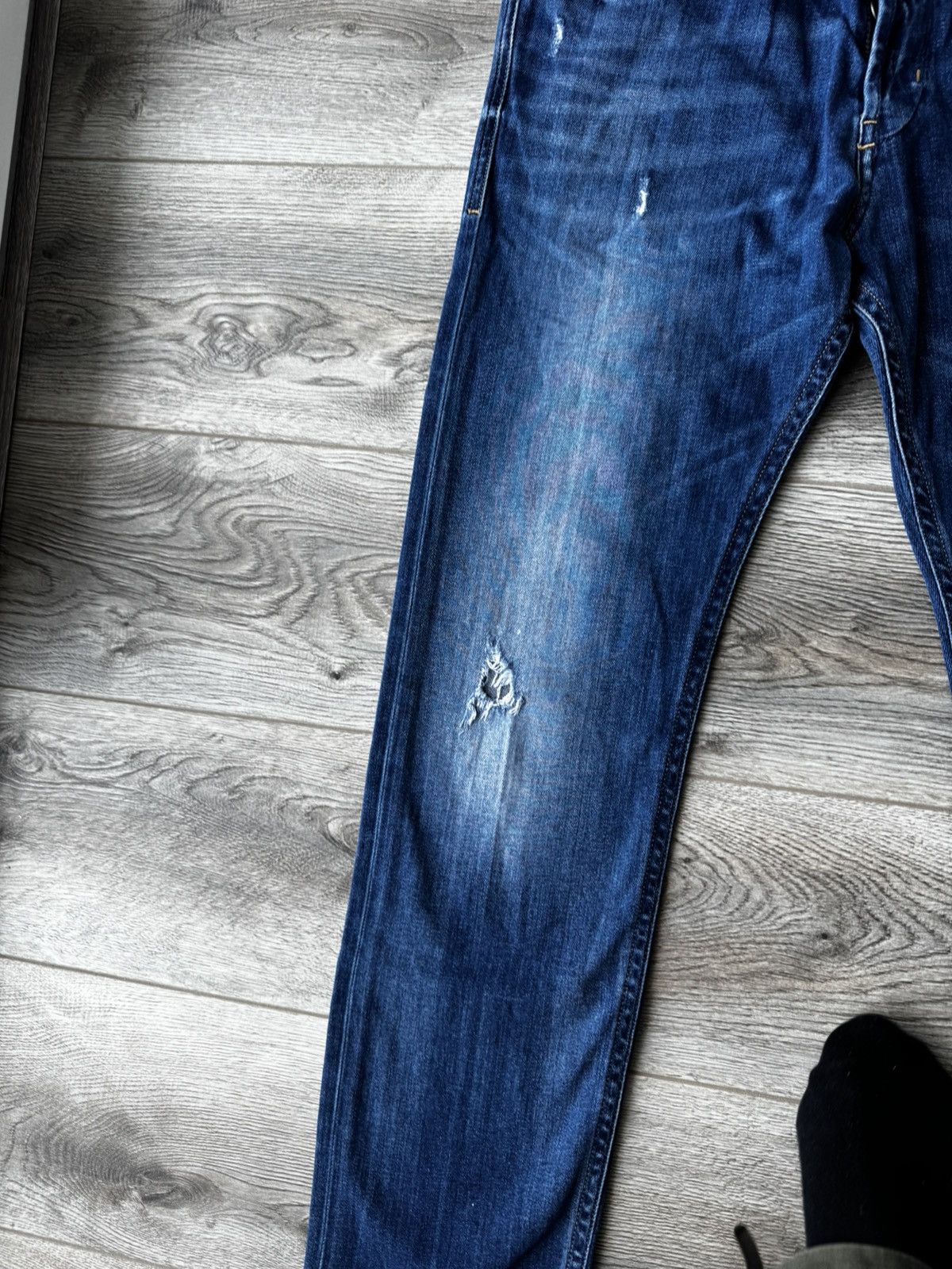 Diesel Diesel Akee Men's Blue Faded Jeans Size US 32 / EU 48 - 9 Thumbnail