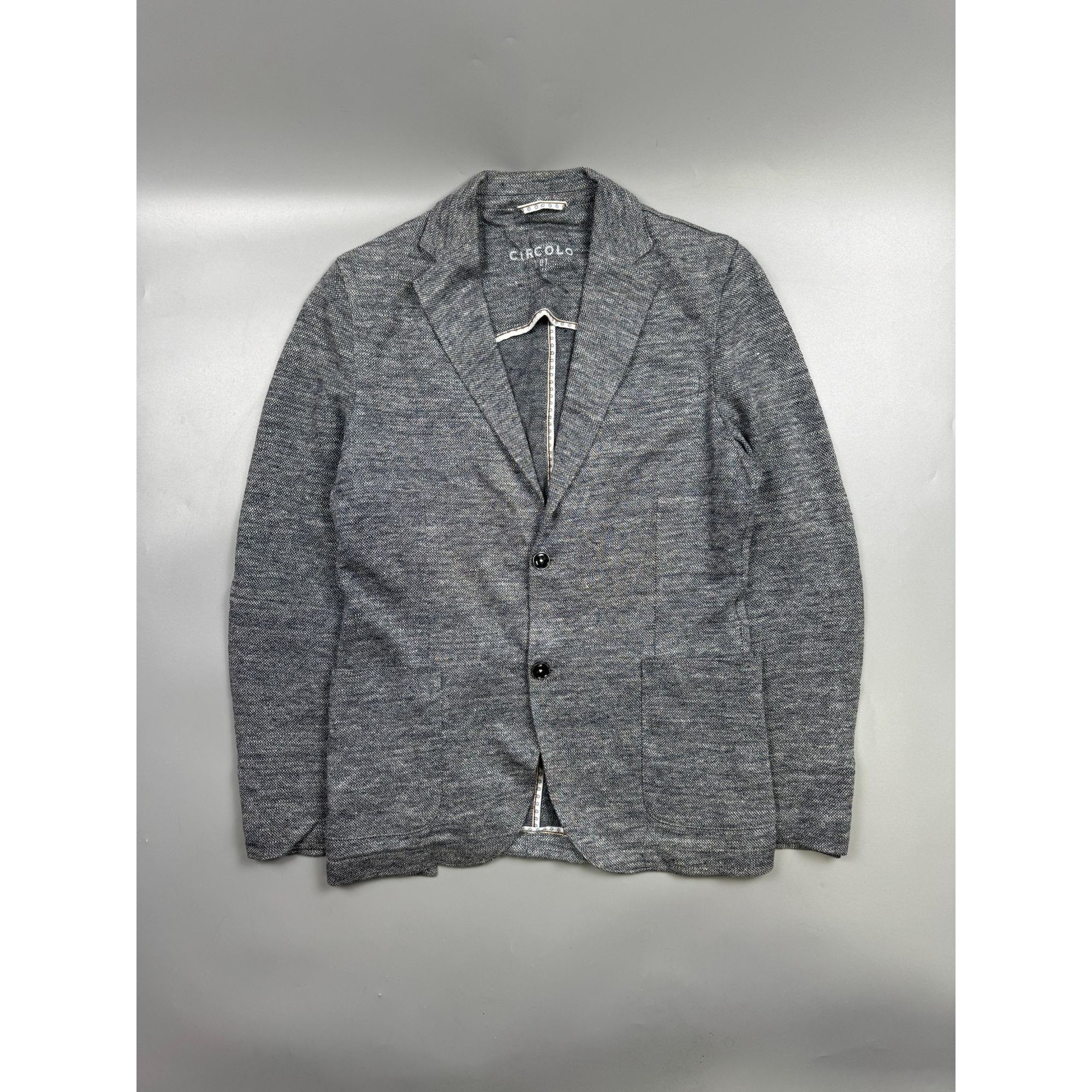 Circolo 1901 Circolo Linen Blend Knitted Two Button Blazer (Y1229) Size 40R - 1 Thumbnail