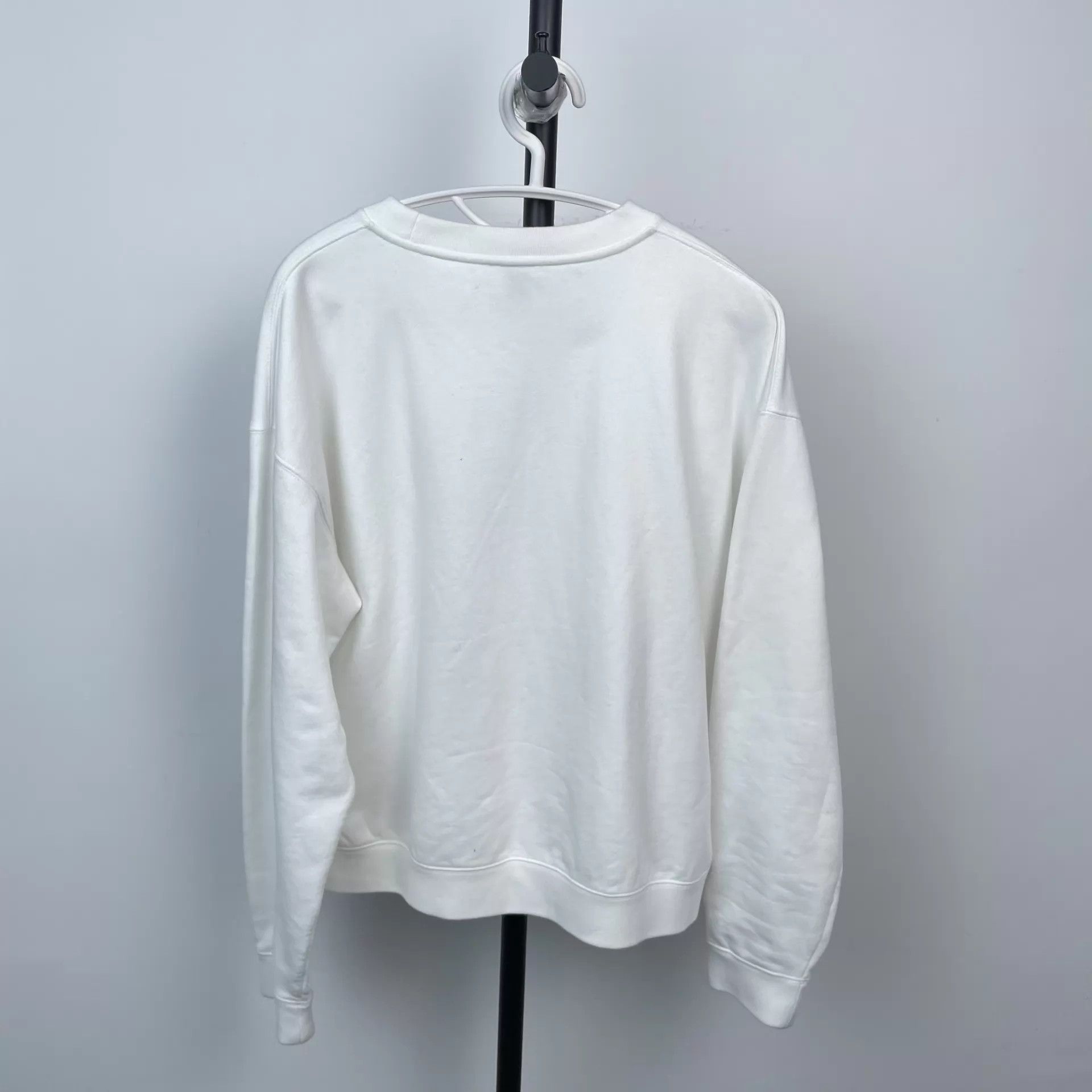 Louis Vuitton LV Stamped Logo Cotton Pullover Sweatshirt White XL Size XL / US 12-14 / IT 48-50 - 2 Thumbnail