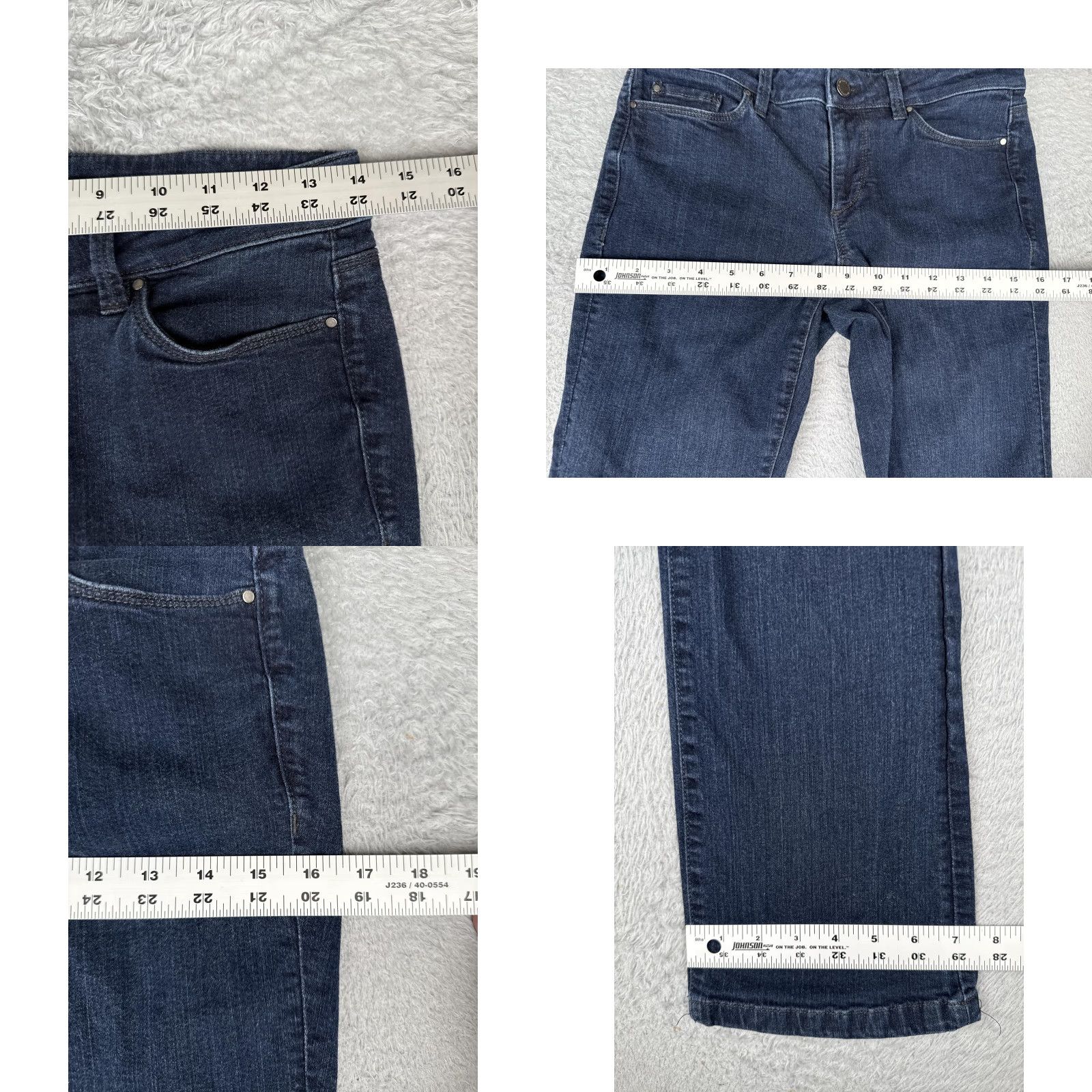 Ann Taylor Ann Taylor Jeans Womens 2 Blue Boot Curvy Fit Bootcut Stretch Dark Wash Size 26" / US 2 / IT 38 - 9 Thumbnail