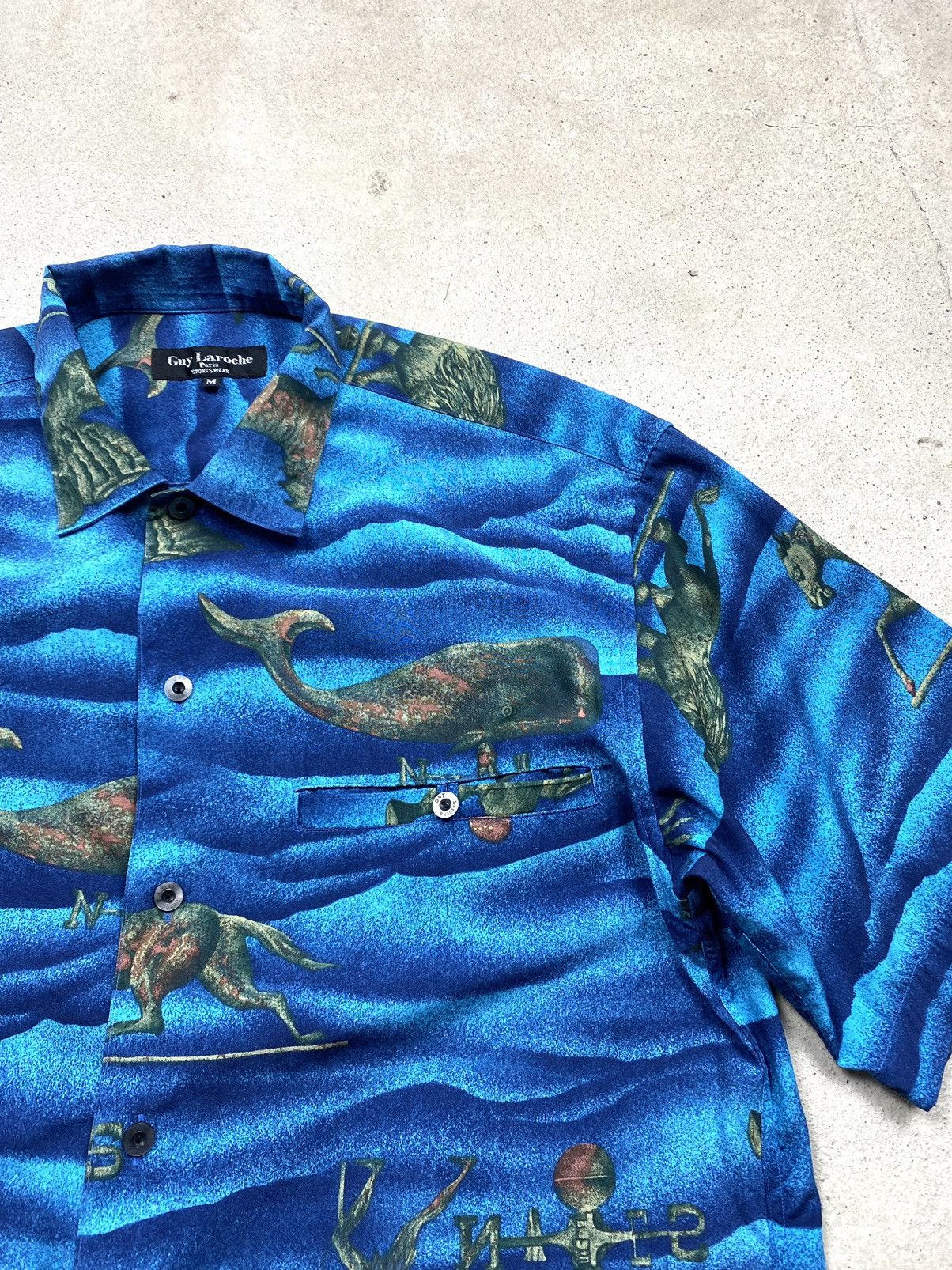 Vintage Rare! Vintage Guy Laroche Paris Hawaiian Shirt Y2K Size US M / EU 48-50 / 2 - 5 Thumbnail