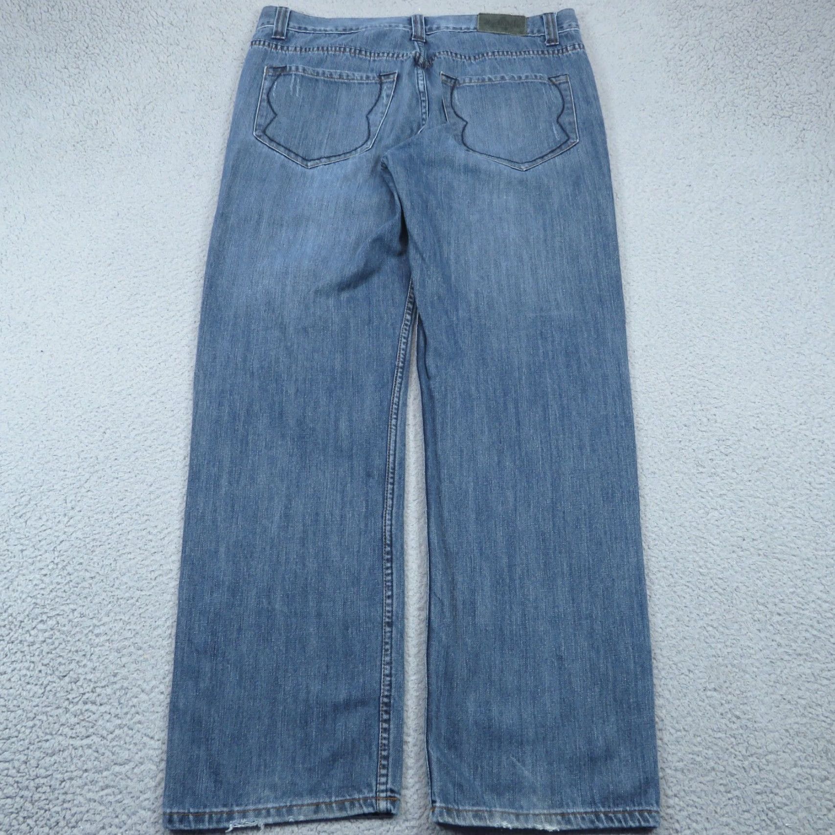 Von Dutch VINTAGE Von Dutch Jeans Mens 36x34 Wide Leg Relaxed Y2K Baggy Blue Button Fly Denim Shirt? Size US 36 / EU 52 - 2 Thumbnail