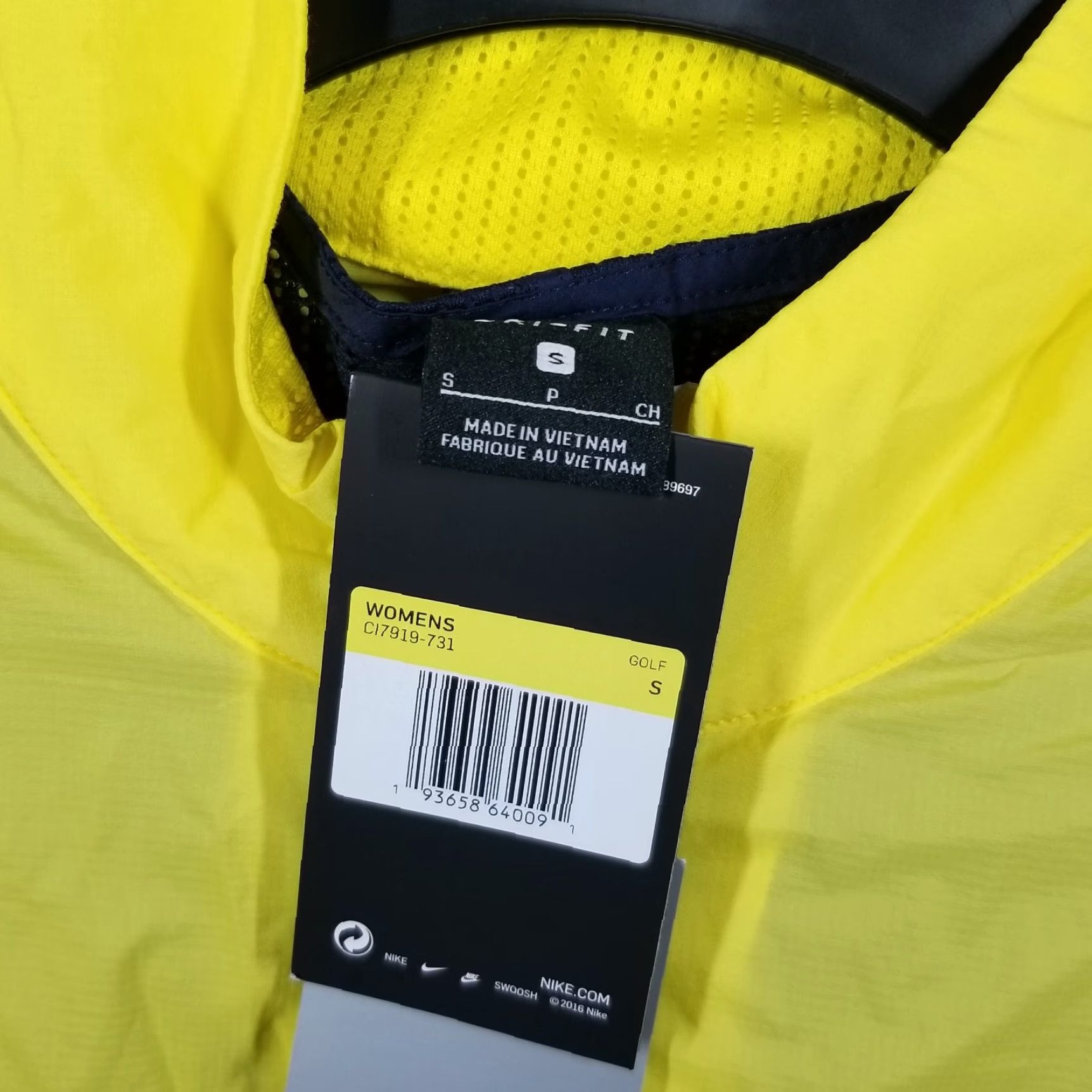 Nike Nike Repel WINDBREAKER Jacket NIKE REPEL WINDJACKET 3-in-1 Golf Jacket Black Yellow Small M Regular Women CI7919-731 Size M / US 6-8 / IT 42-44 - 4 Thumbnail