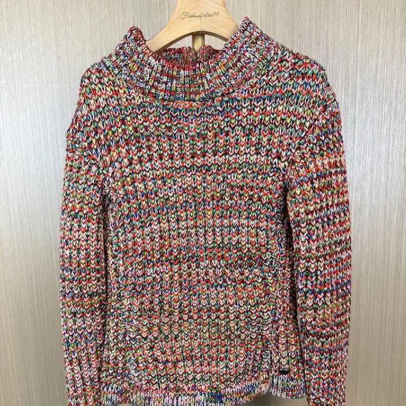 Chanel Chanel Multicolor Wool Pullover Sweater 0089 Size M / US 6-8 / IT 42-44 - 1 Thumbnail