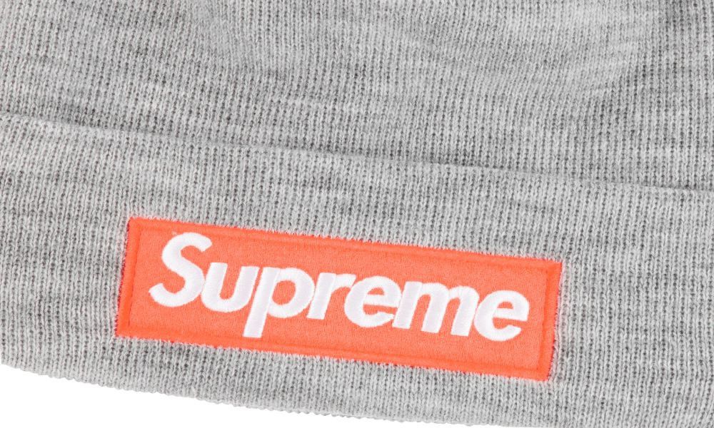 New Era × Supreme FW17 Supreme New Era Box Logo Beanie Heather Grey Size ONE SIZE - 13 Thumbnail