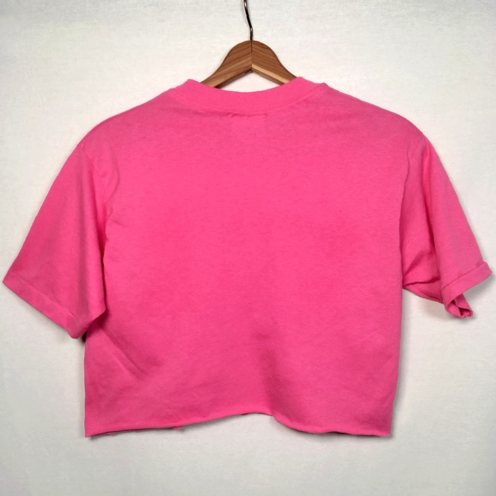 Hanes VINTAGE Hanes Cotton Blend Cropped T-Shirt Women M Pink Virginia Beach Beachy Seashell Graphic Short Sleeve Crew Neck Fall Spring Summer Size M / US 6-8 / IT 42-44 - 2 Thumbnail