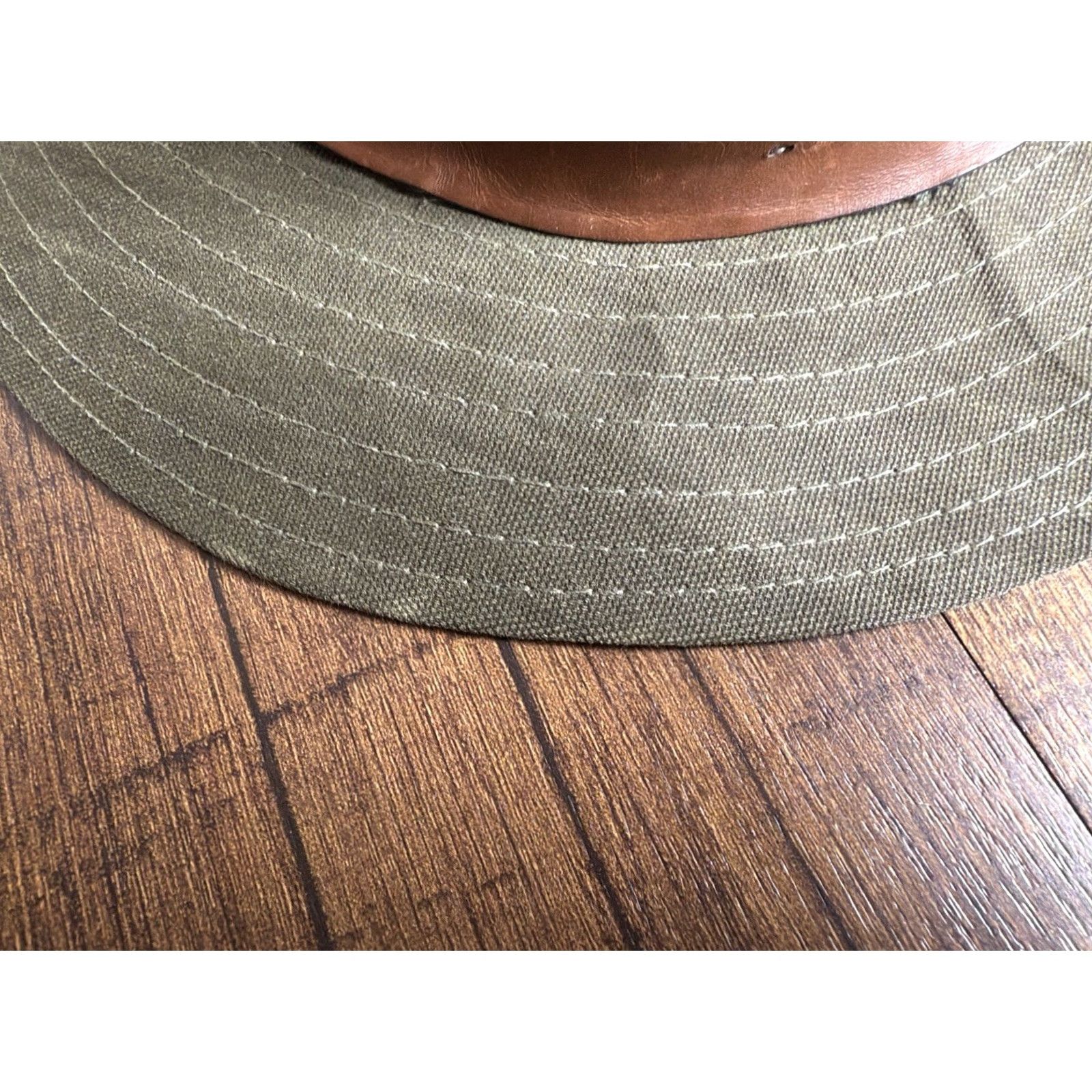 Vintage VINTAGE Quaker Marine Supply Bucket Hat Mens L Green Cotton Canvas USA Size ONE SIZE - 4 Thumbnail