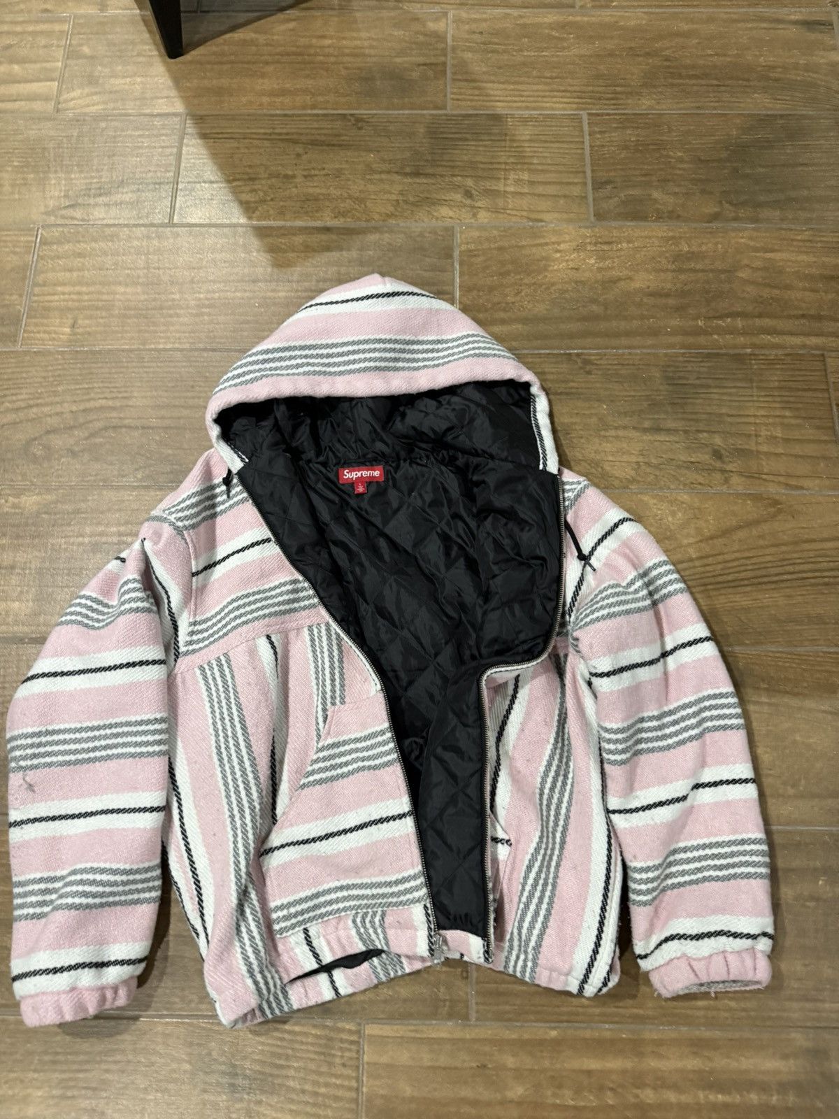 Supreme Supreme Woven stripe hooded jacket Size US L / EU 52-54 / 3 - 3 Thumbnail