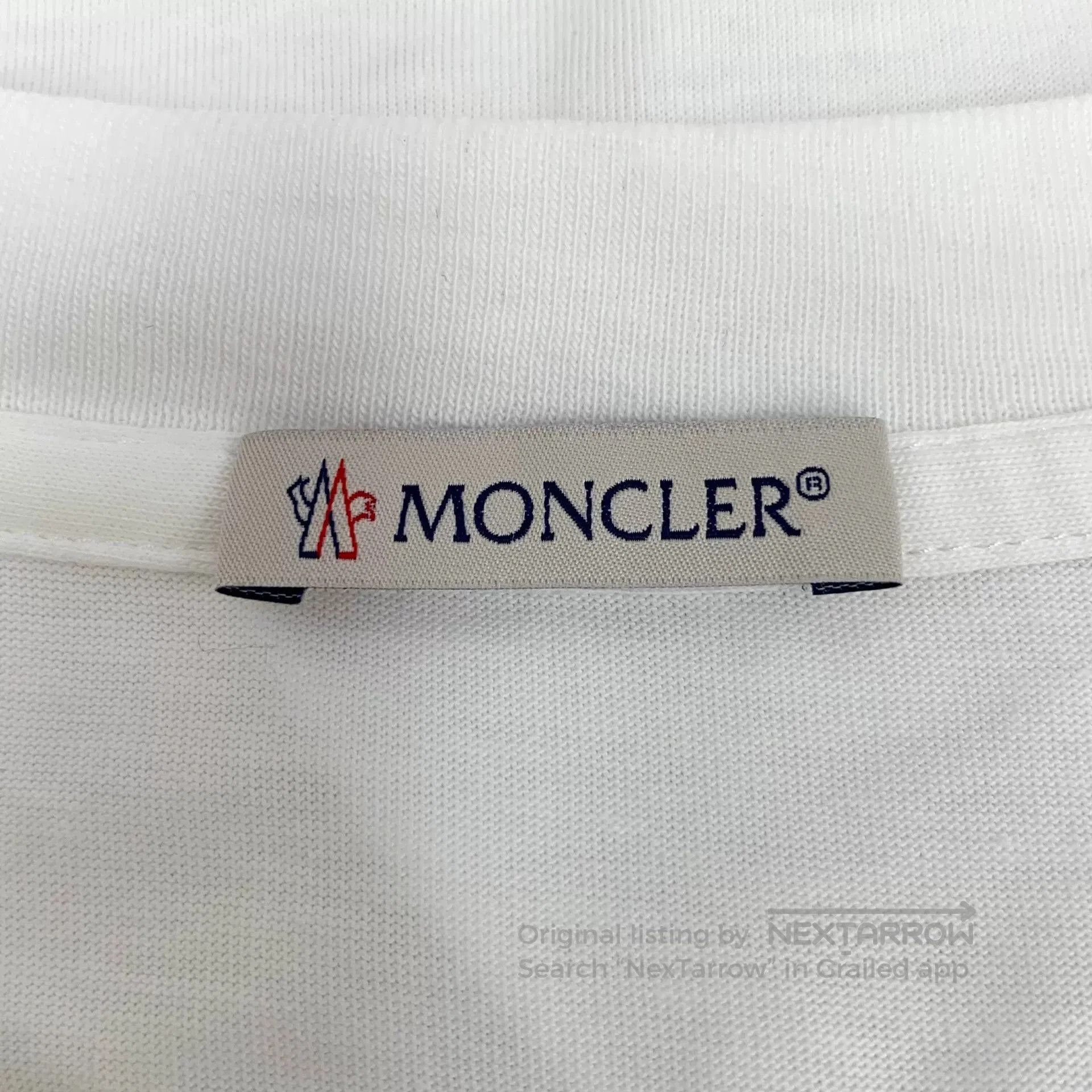 Moncler Moncler Maglia White Logo Diamante Cotton T-shirt. Size S / US 4 / IT 40 - 6 Thumbnail