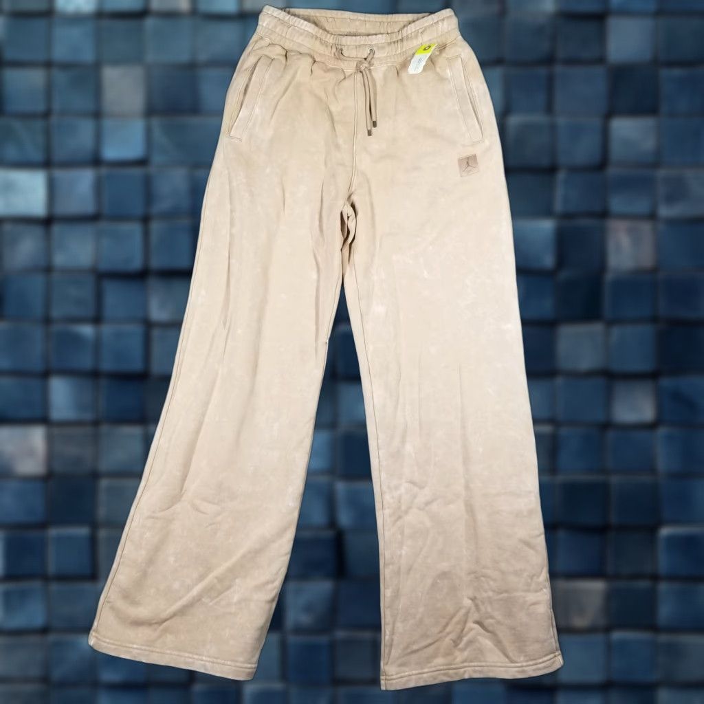 Jordan Brand Jordan Pants Mens Small Light British Tan Fleece Sweatpants Flight Patch Pockets Size US 29 - 1 Thumbnail