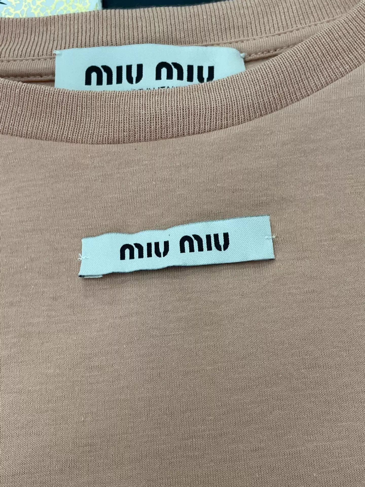 Miu Miu MIU MIU Pink Logo Short Tee M Size M / US 6-8 / IT 42-44 - 2 Thumbnail