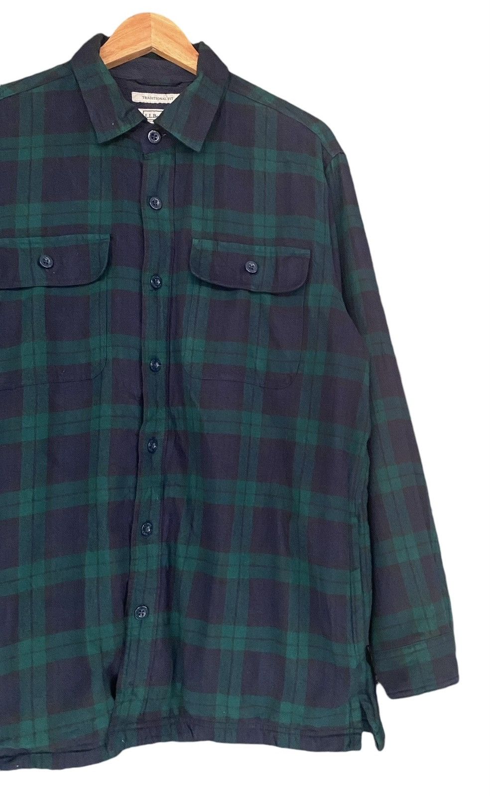 L.L. Bean × Vintage Traditional Fit LL BEAN Checkered Plaid Size US M / EU 48-50 / 2 - 2 Thumbnail