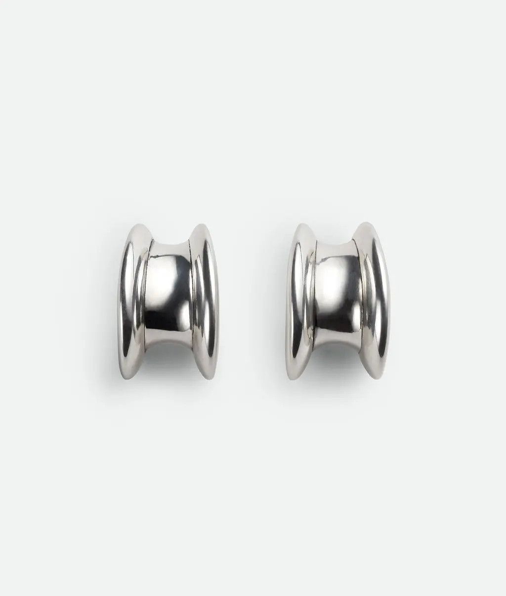 Bottega Veneta o1w1db10525 Size: OS / Large H Beam Earrings in Silver Size ONE SIZE - 4 Thumbnail