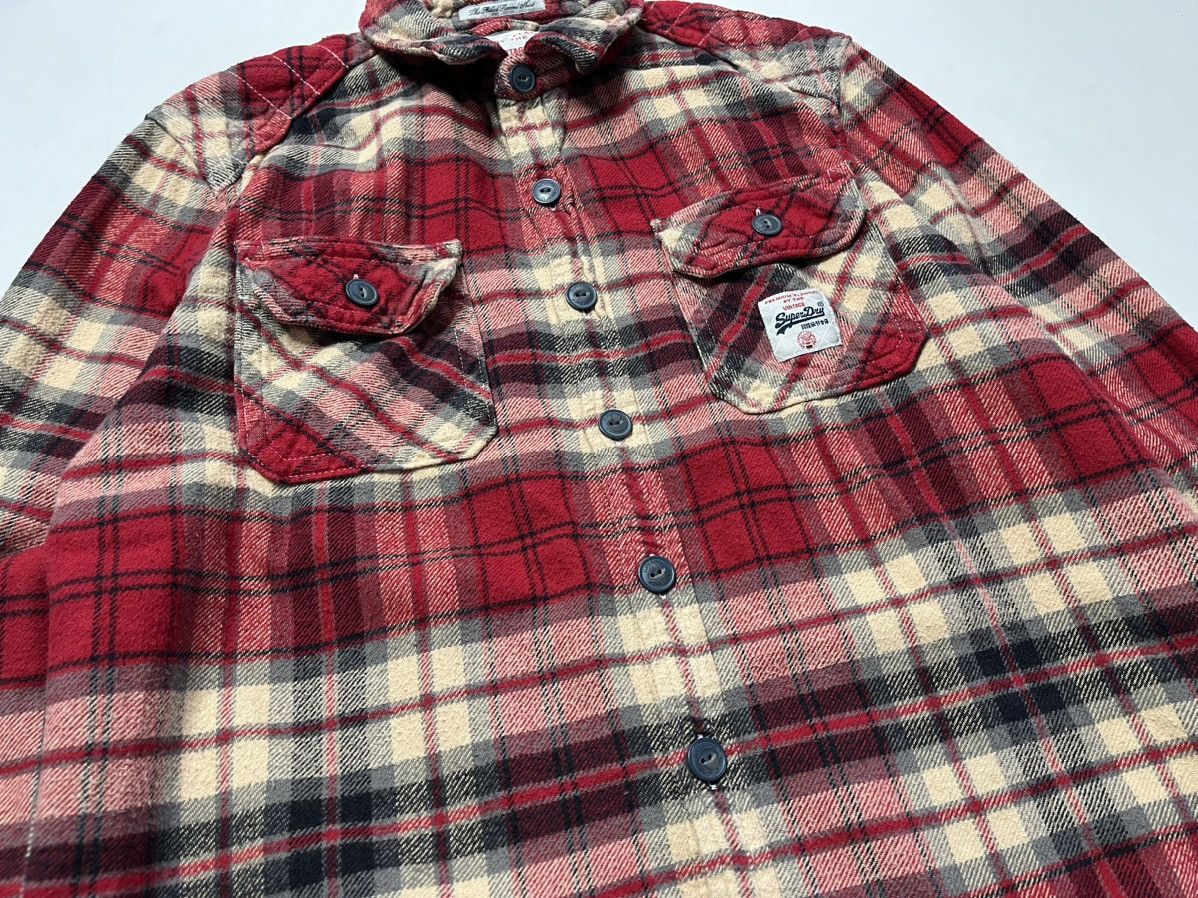 Flannel × Superdry Superdry Premium Flannel by vintage shirt button up Size US L / EU 52-54 / 3 - 5 Thumbnail