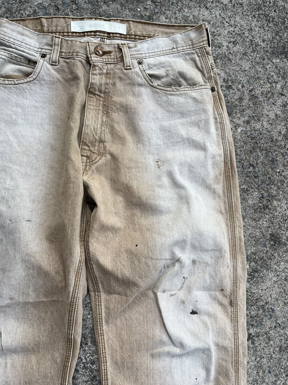 If Six Was Nine Distressed denim flare lag Grunge Style Size US 34 / EU 50 - 3 Thumbnail