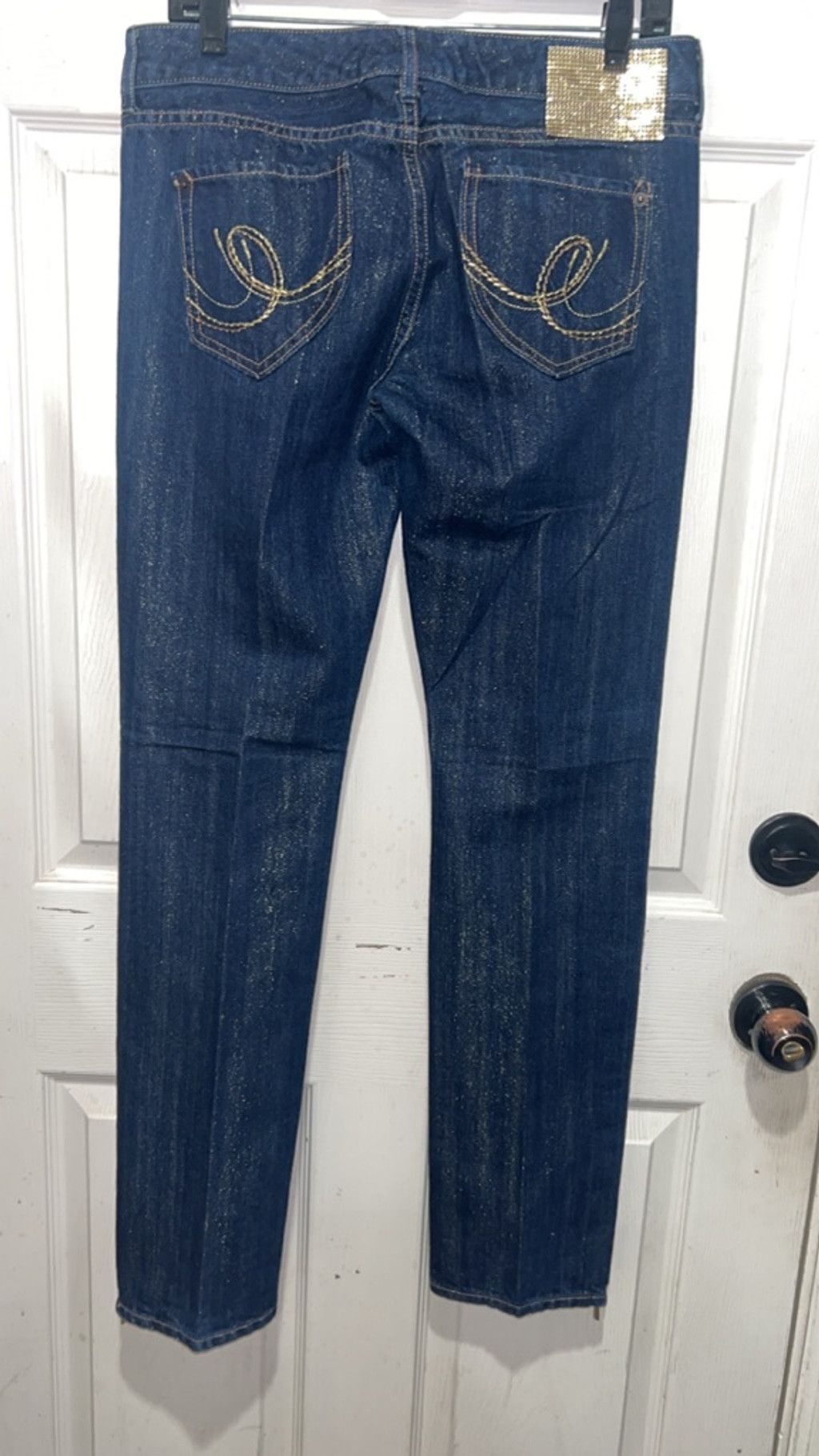 Other Women's X2 Blue Gold Skinny Jeans Size 8 Size 30" / US 8 / IT 44 - 2 Thumbnail