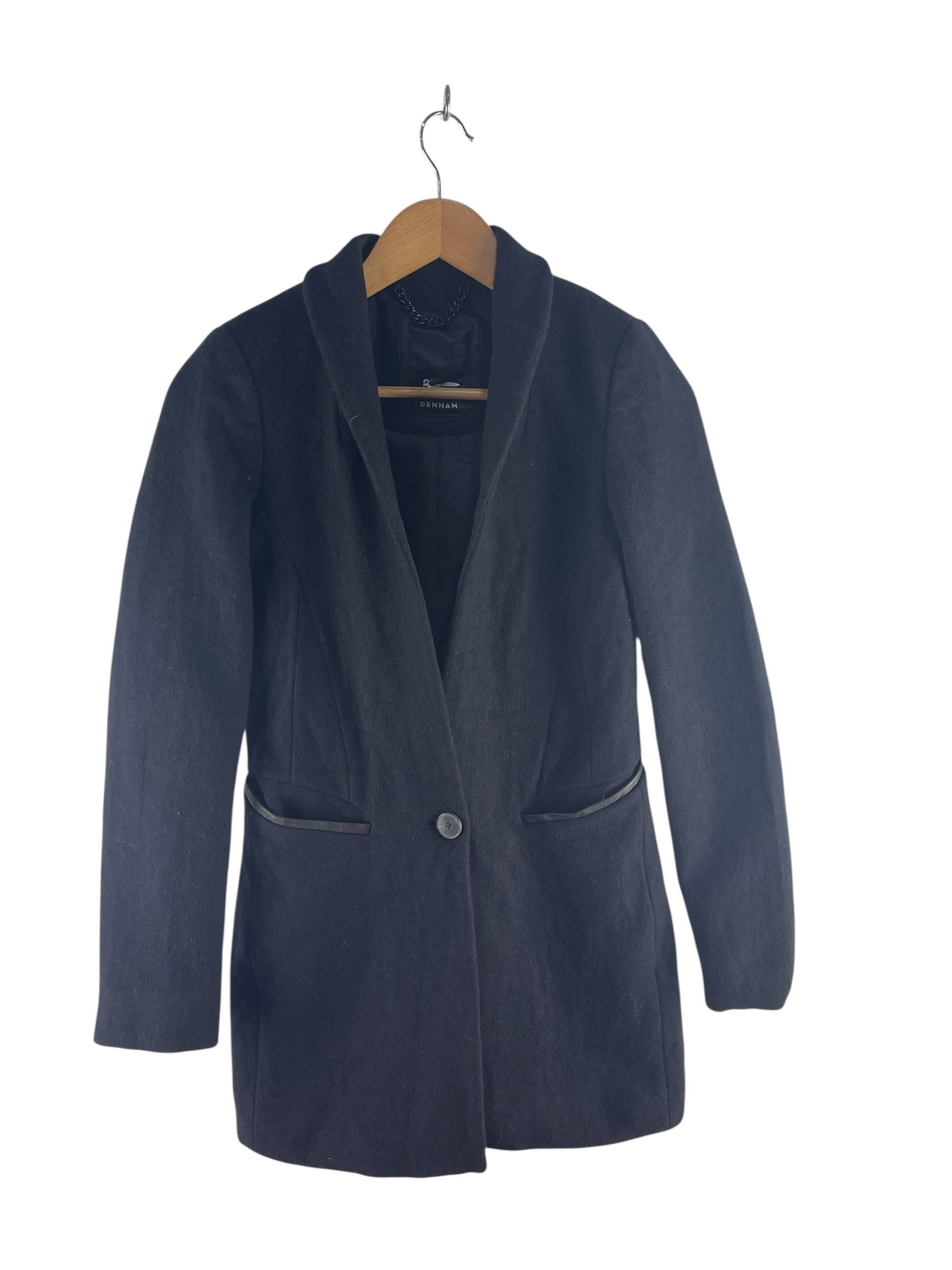 DENHAM Denham Conquer Wool Blazer Black XS Minimal Tailored Jacket Size US XS / EU 42 / 0 - 1 Thumbnail