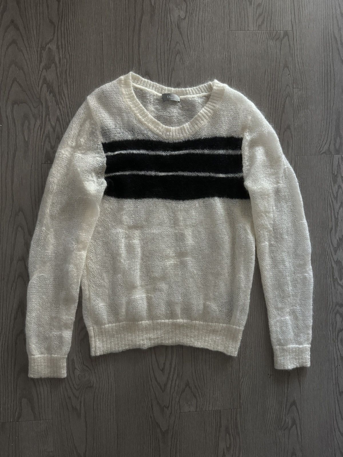Dior × Hedi Slimane Dior Homme A/W07 “Navigate” Mohair Knit | Grailed