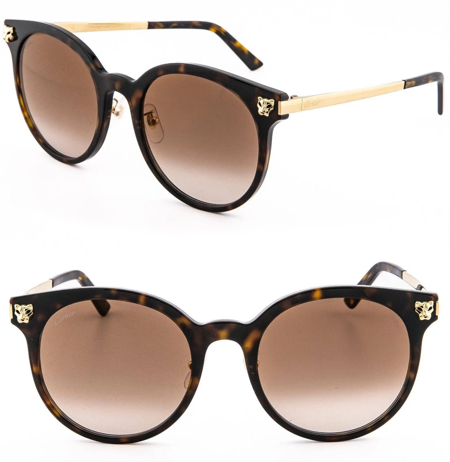 Cartier CARTIER PANTHERE Head CT0245SK Gold Sunglasses 0245 002 Size ONE SIZE - 1 Thumbnail