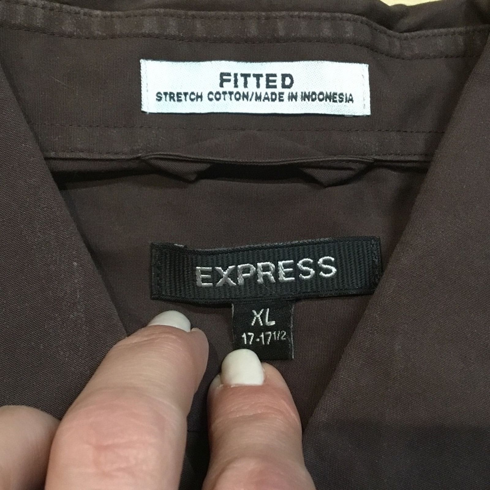 Express Express Stretch Cotton Button Down Shirt Size US XL / EU 56 / 4 - 5 Thumbnail