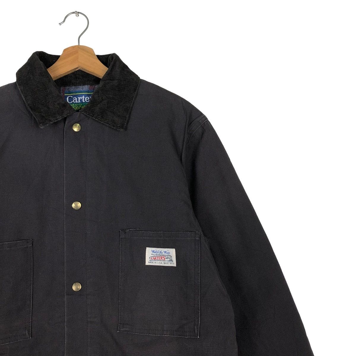 Vintage 🔥VINTAGE HICKORY CHORE JACKET CARTER’S USA BLANKET LINING Size US M / EU 48-50 / 2 - 6 Thumbnail