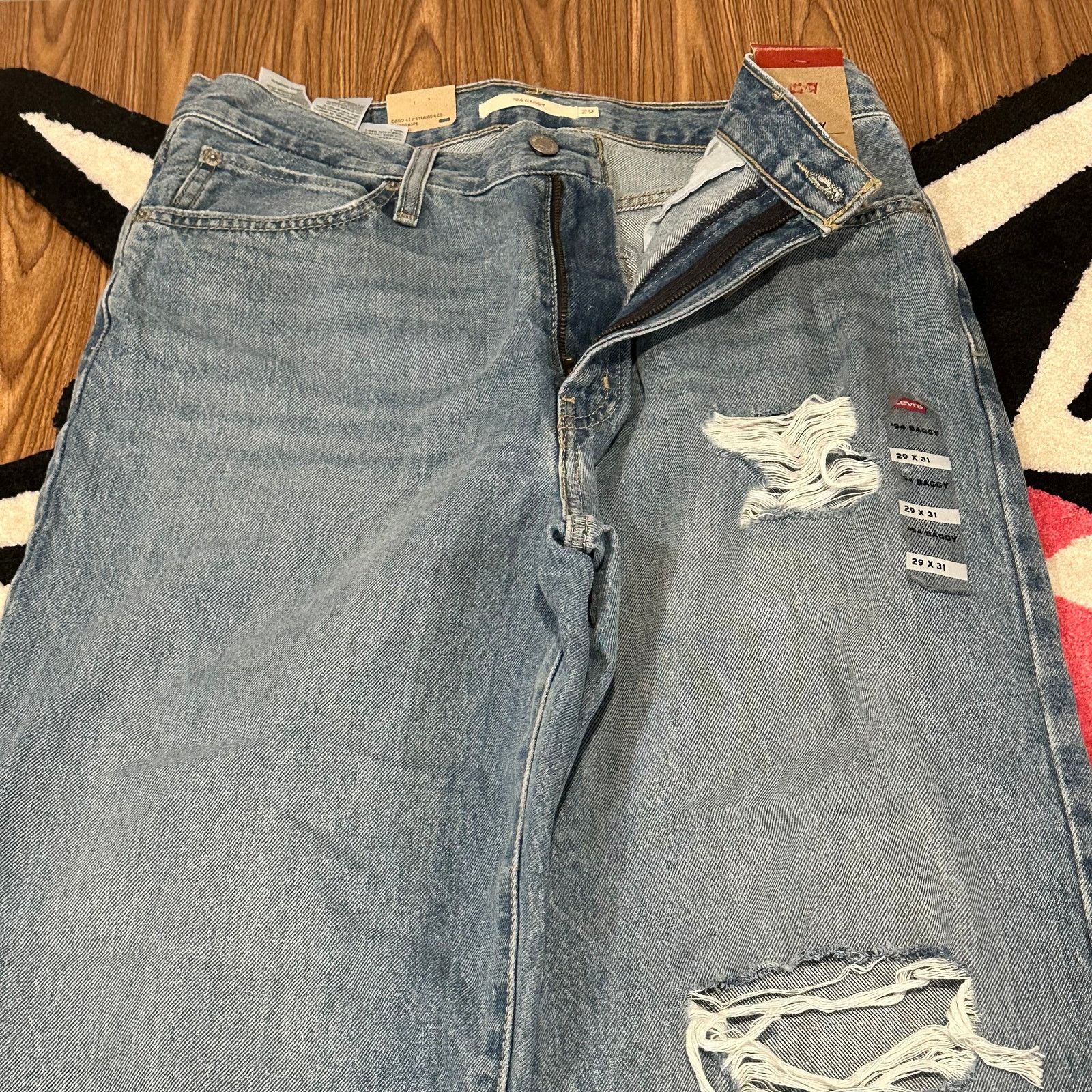 Levi's Levi’s® 94 Baggy Distressed Jeans – Size 29 – As Pictured Size 29" - 10 Thumbnail