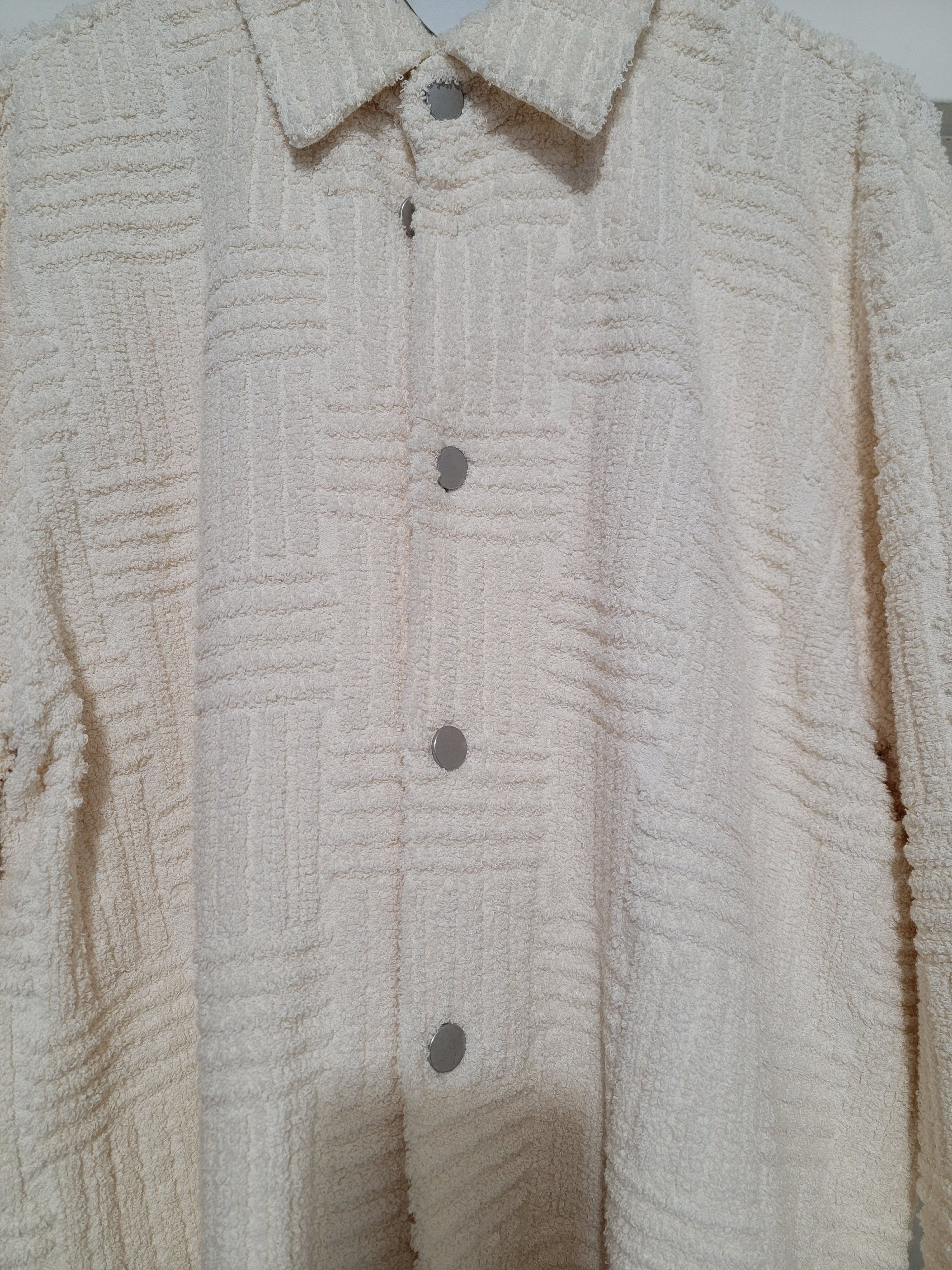 Bottega Veneta Bottega Veneta CREAM Towel Toweling Overshirt Size US L / EU 52-54 / 3 - 3 Thumbnail