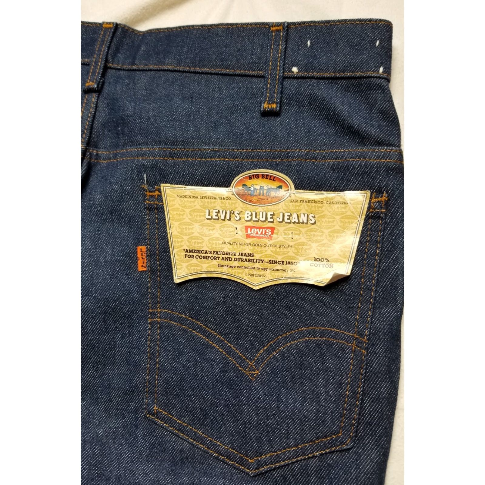 Levi's VINTAGE Levi's Big Bell Blue Jeans USA 36x30 1981 Orange tag Hippie Rock Jeans Mens Size US 36 / EU 52 - 6 Thumbnail