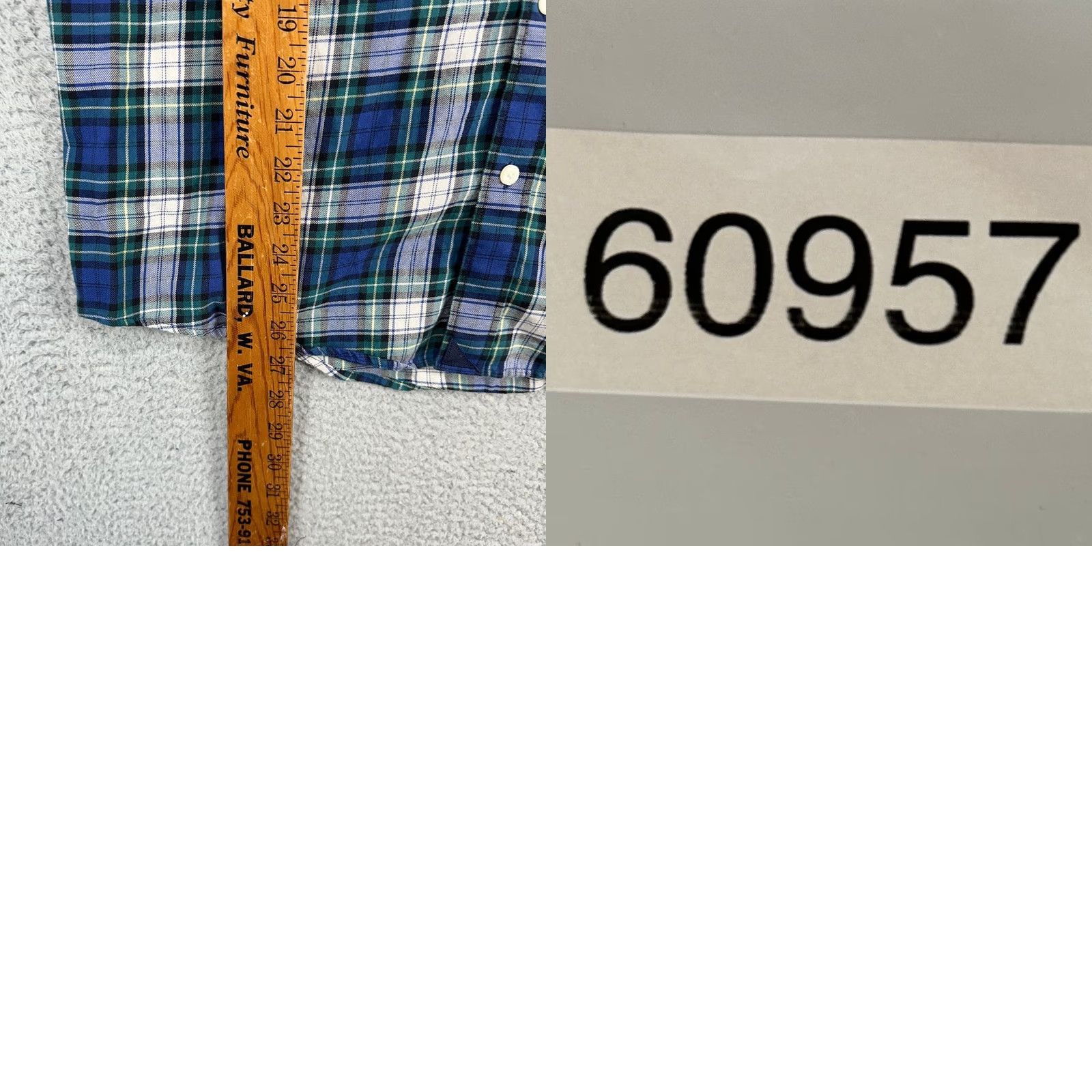 UNTUCKit UNTUCKit Flannel Shirt Adult XL Blue Green Plaid Slim Fit Button Down Logo Mens Size US XL / EU 56 / 4 - 8 Thumbnail