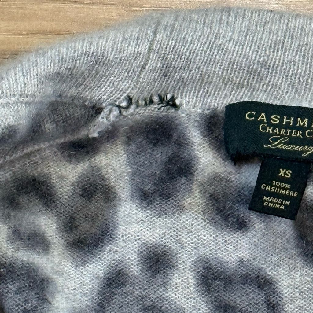 Other Charter Club Women’s XS Cashmere Leopard Cardigan Repaired Size XXS / US 00 / IT 34 - 9 Thumbnail