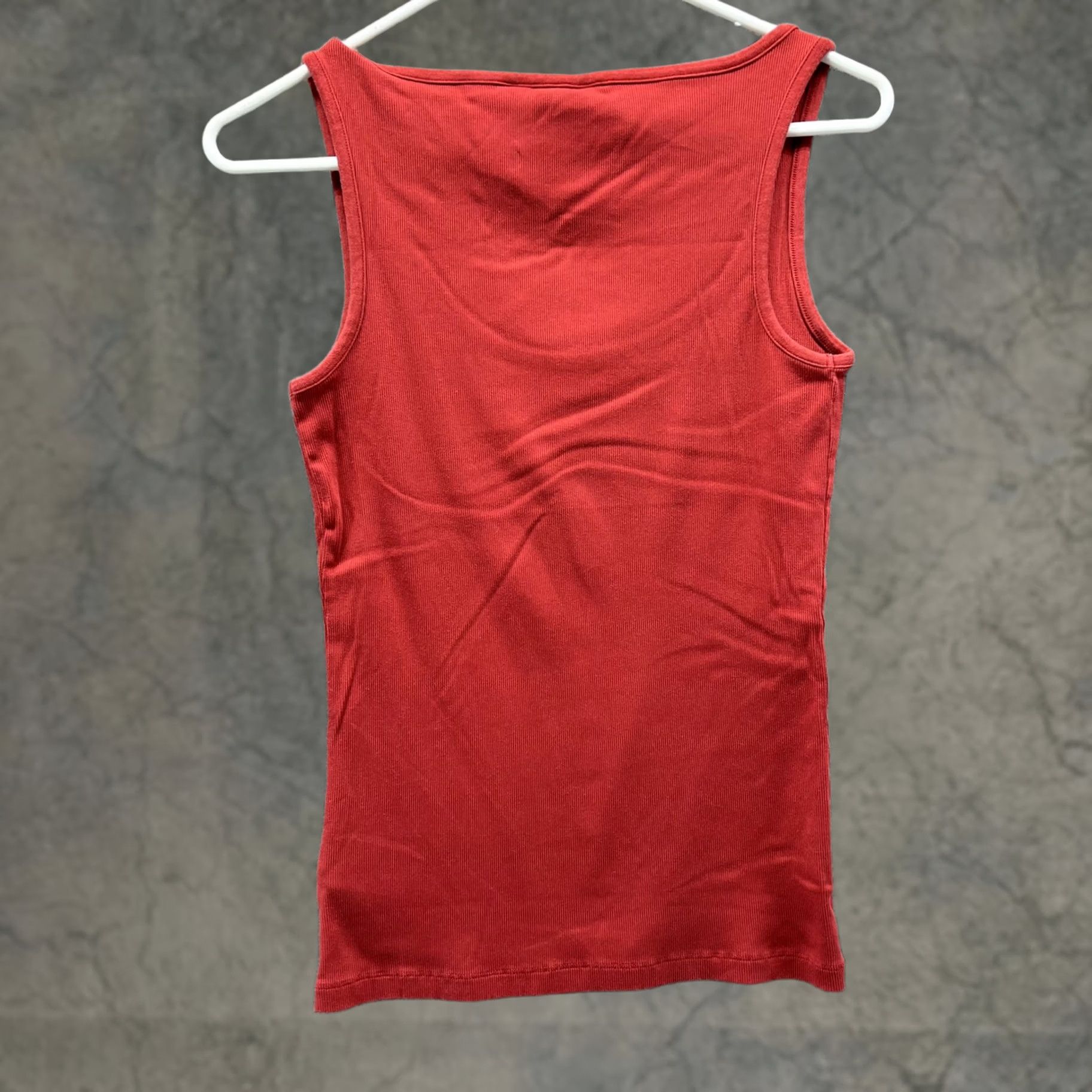 Ralph Lauren Lauren Ralph Lauren Tank Top Womens Medium Red Ribbed Sleeveless Stretch Cotton Embroidered Logo Size M / US 6-8 / IT 42-44 - 1 Thumbnail