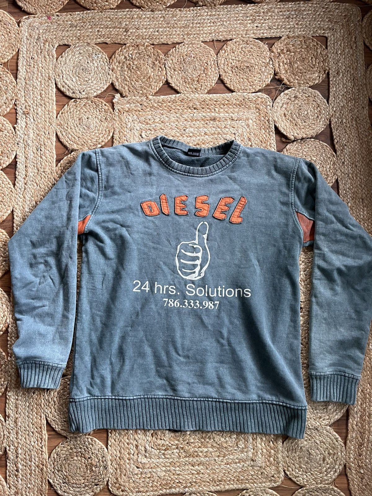 Diesel × Japanese Brand Vintage 00s Diesel patchwork funny crewneck sweatshirt Size US XL / EU 56 / 4 - 1 Thumbnail
