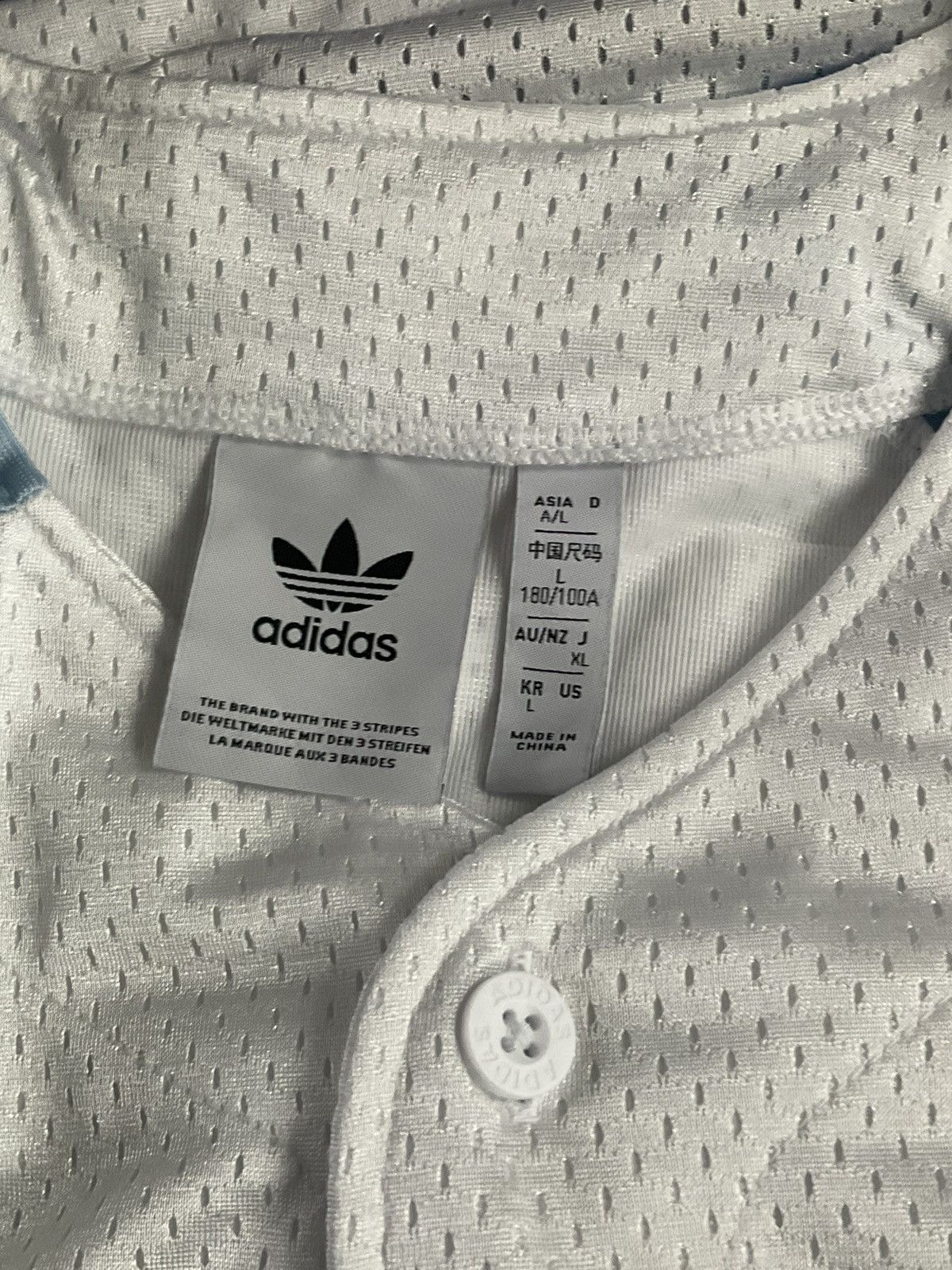 Adidas Adidas satin baseball jersey white Size US XL / EU 56 / 4 - 3 Thumbnail