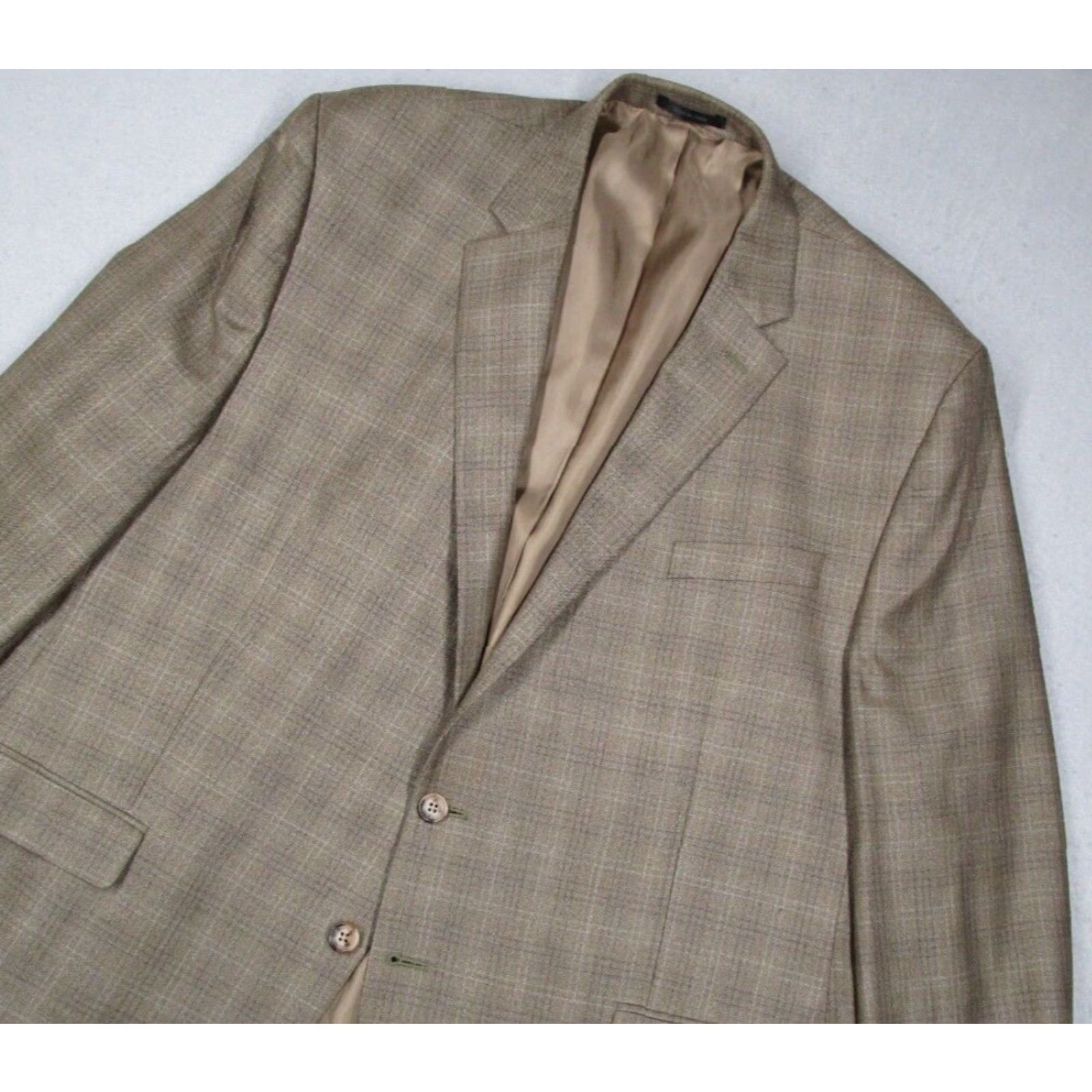 Ralph Lauren Lauren Ralph Lauren Blazer 50 Regular Brown Wool Silk 2 Button Work Jacket Mens Size 50R - 2 Thumbnail
