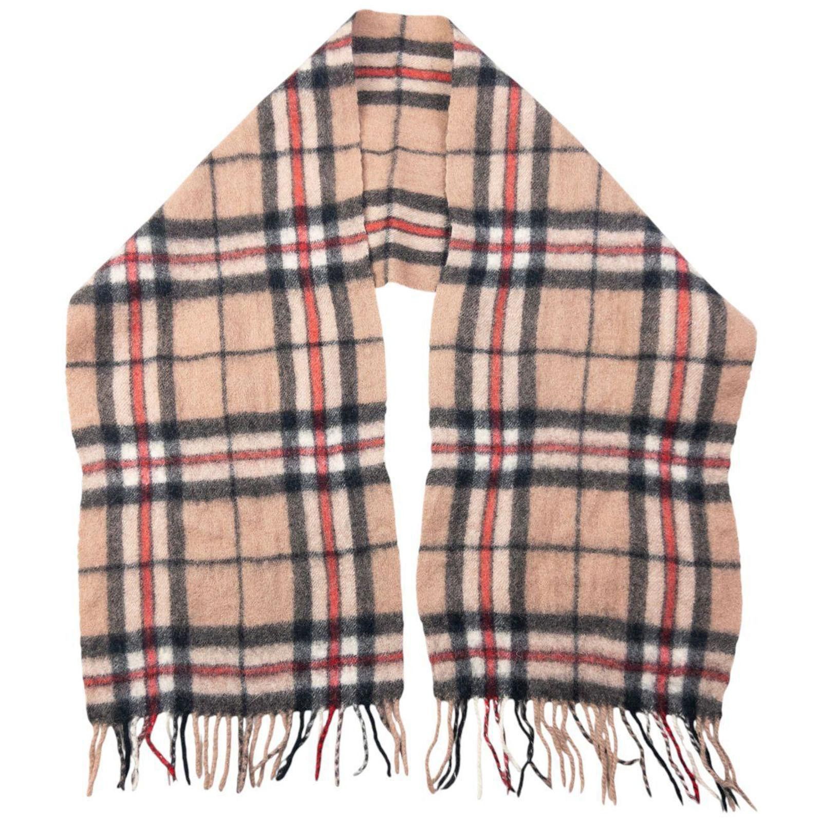 Burberry Vintage Burberry Nova Check Wool Tassel Scarf Size ONE SIZE - 2 Thumbnail