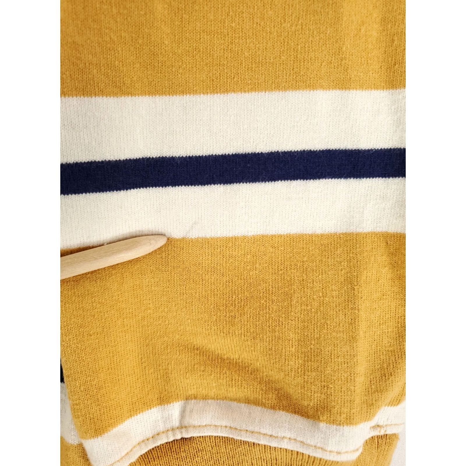 Lands' End Lands' End Shirt Rugby Striped Yellow Blue White Long Sleeve Mens L Multicolor Shirt L Mens Size US L / EU 52-54 / 3 - 2 Thumbnail