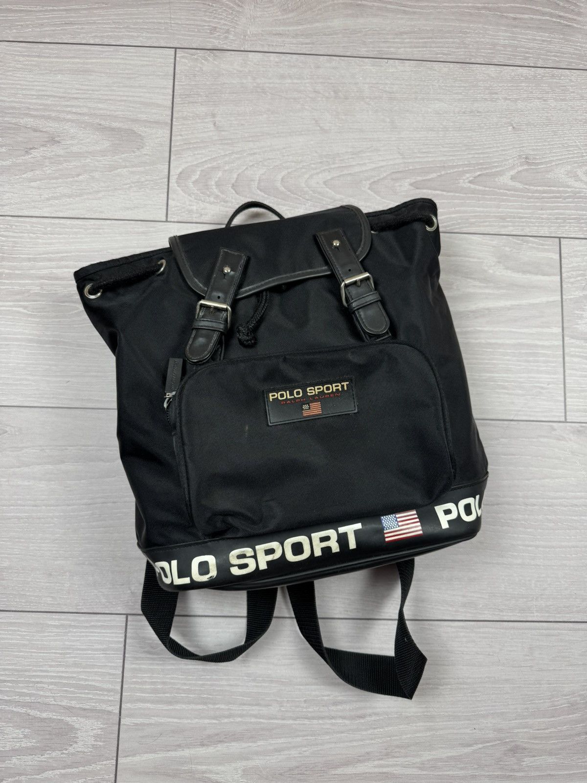 Polo Ralph Lauren Vintage 90's Polo Sport Ralph Lauren Drawstring Backpack Size ONE SIZE - 1 Thumbnail
