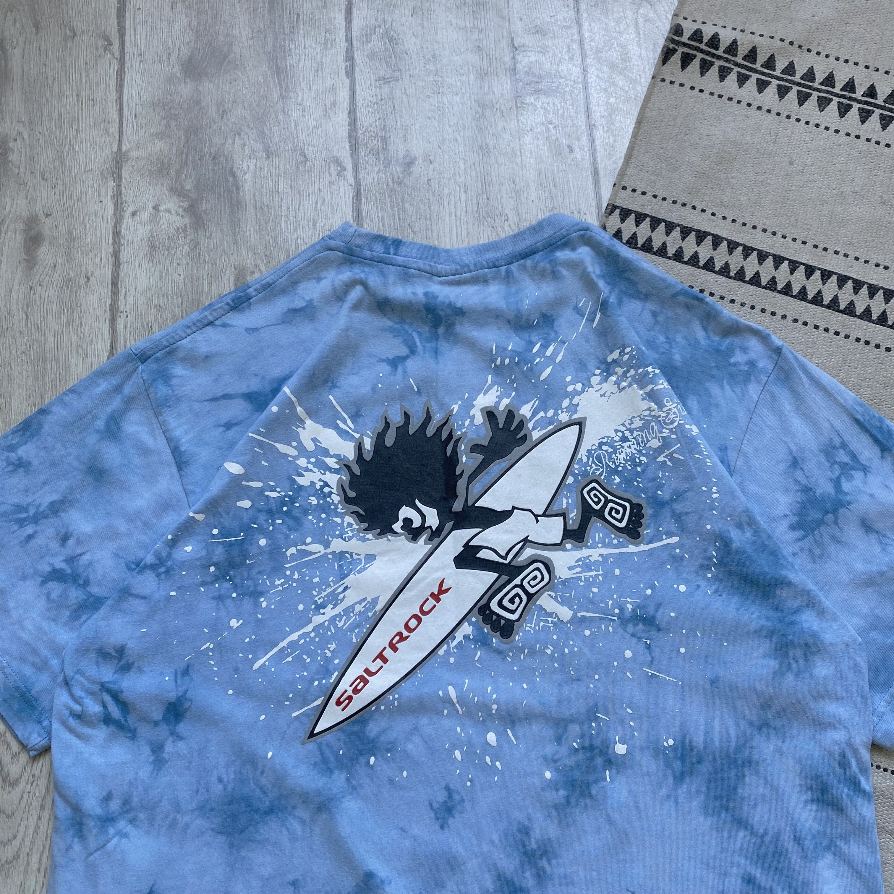 Quiksilver Vintage 90s Saltrock Surf tee tie dye Fubu Mambo oneill Size US L / EU 52-54 / 3 - 9 Thumbnail