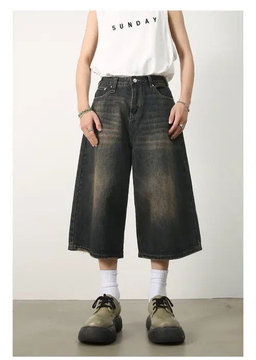 Other Vintage washed distressed loose versatile denim shorts Size US 32 / EU 48 - 1 Thumbnail