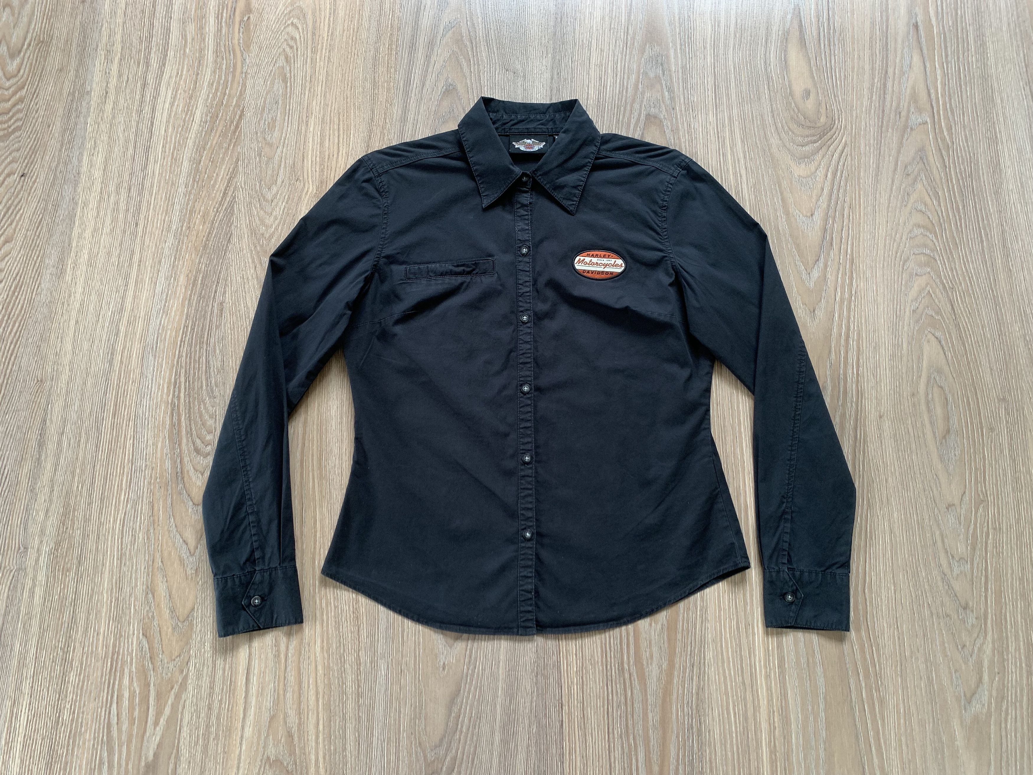 Harley Davidson Harley Davidson Womens Black Cotton Button Up Shirt Size M / US 6-8 / IT 42-44 - 12 Thumbnail