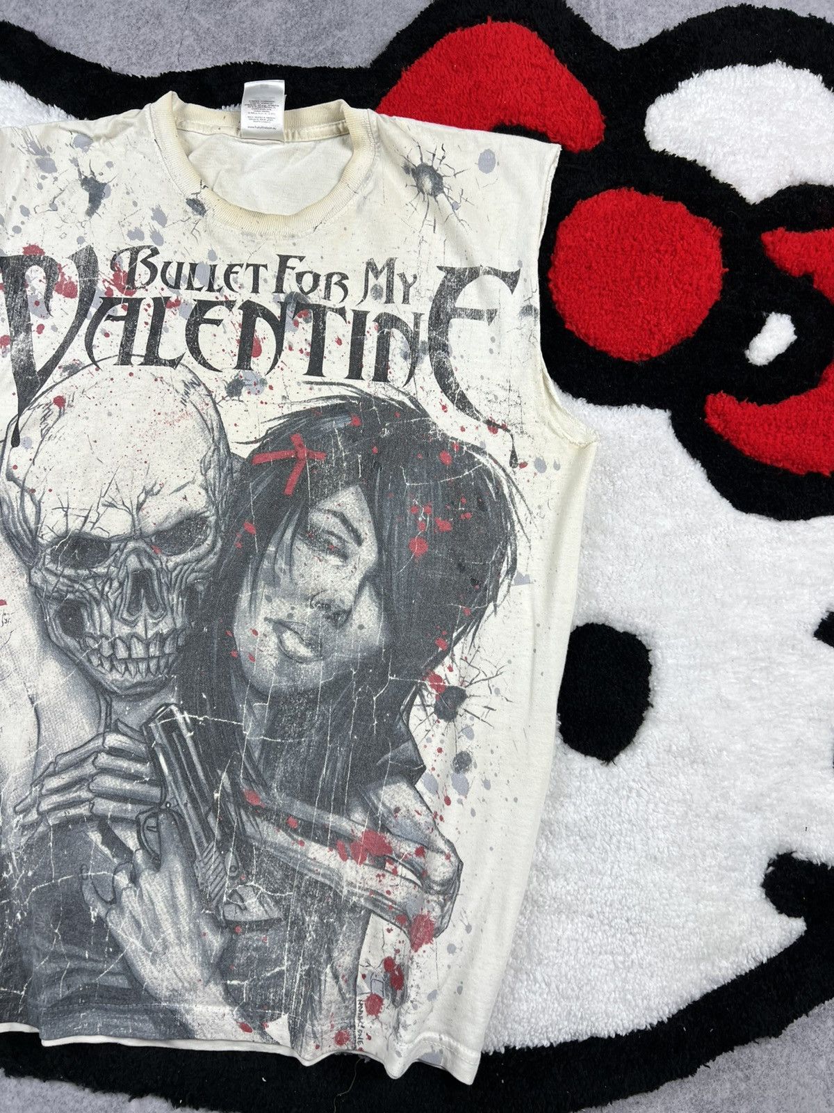 Band Tees T2K Bullet For Valentine Vintage Skulls Grunge Tee Tank Top Size US L / EU 52-54 / 3 - 3 Thumbnail