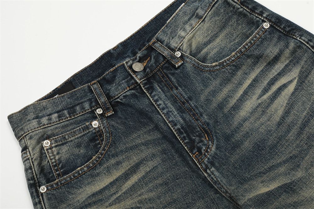 Vintage Men's loose distressed casual punk washed straight jeans Size US 32 / EU 48 - 3 Thumbnail