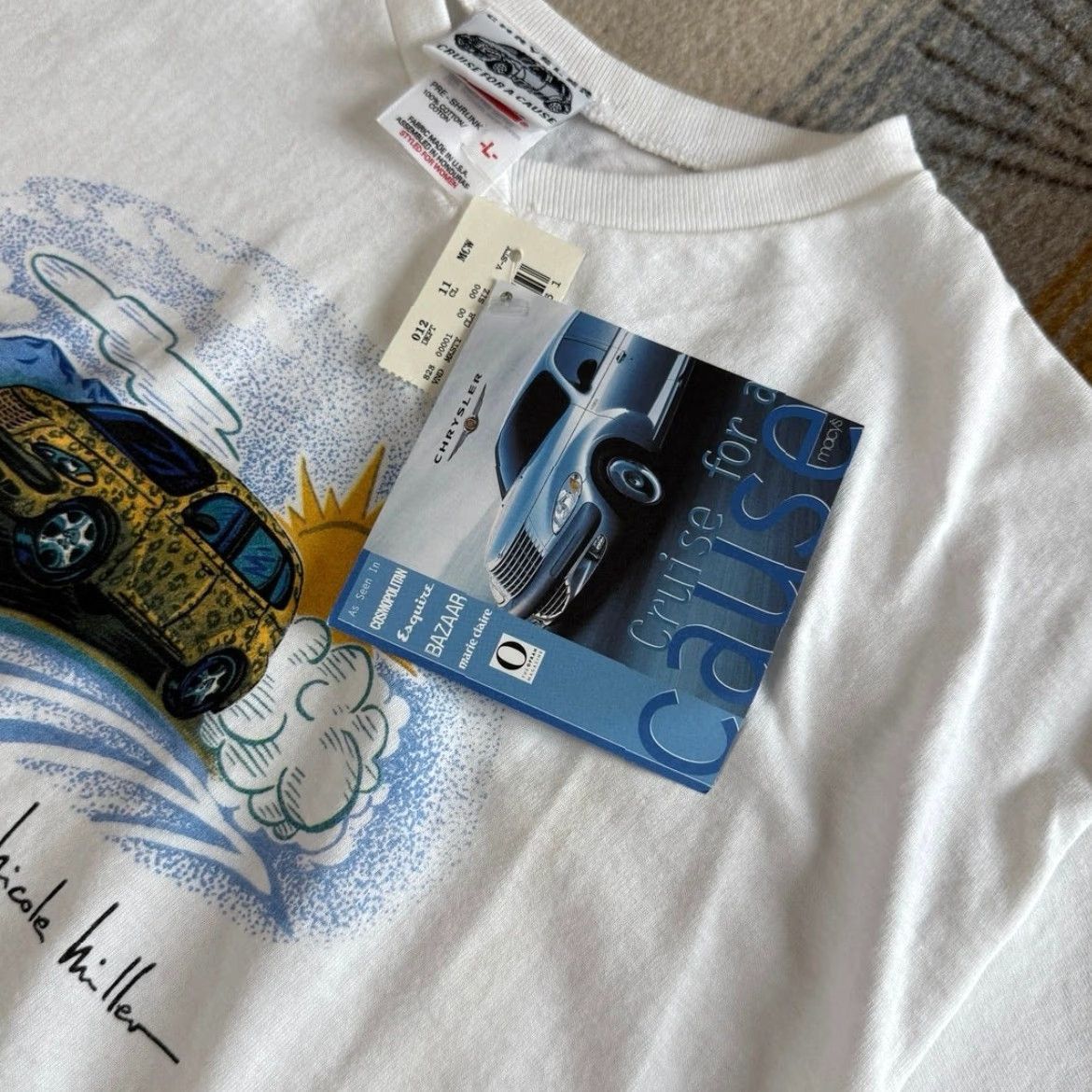 Anvil VINTAGE Women’s Anvil T-Shirt Size L White 90s Cars PT Cruiser NWT Size L / US 10 / IT 46 - 6 Thumbnail